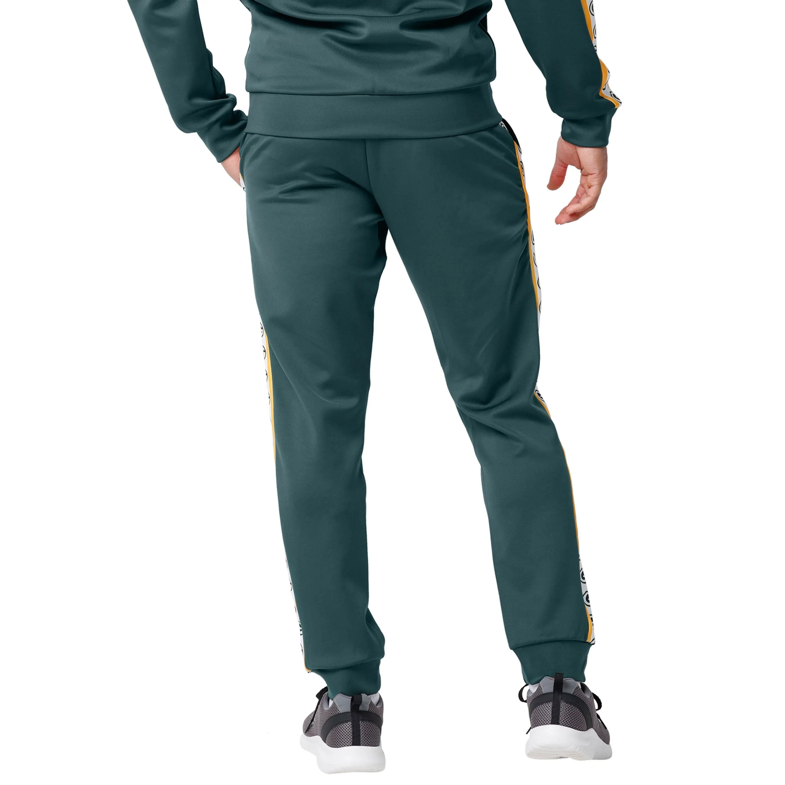 Green Bay Packers NFL Mens Stripe Logo Track Pants - Image 2