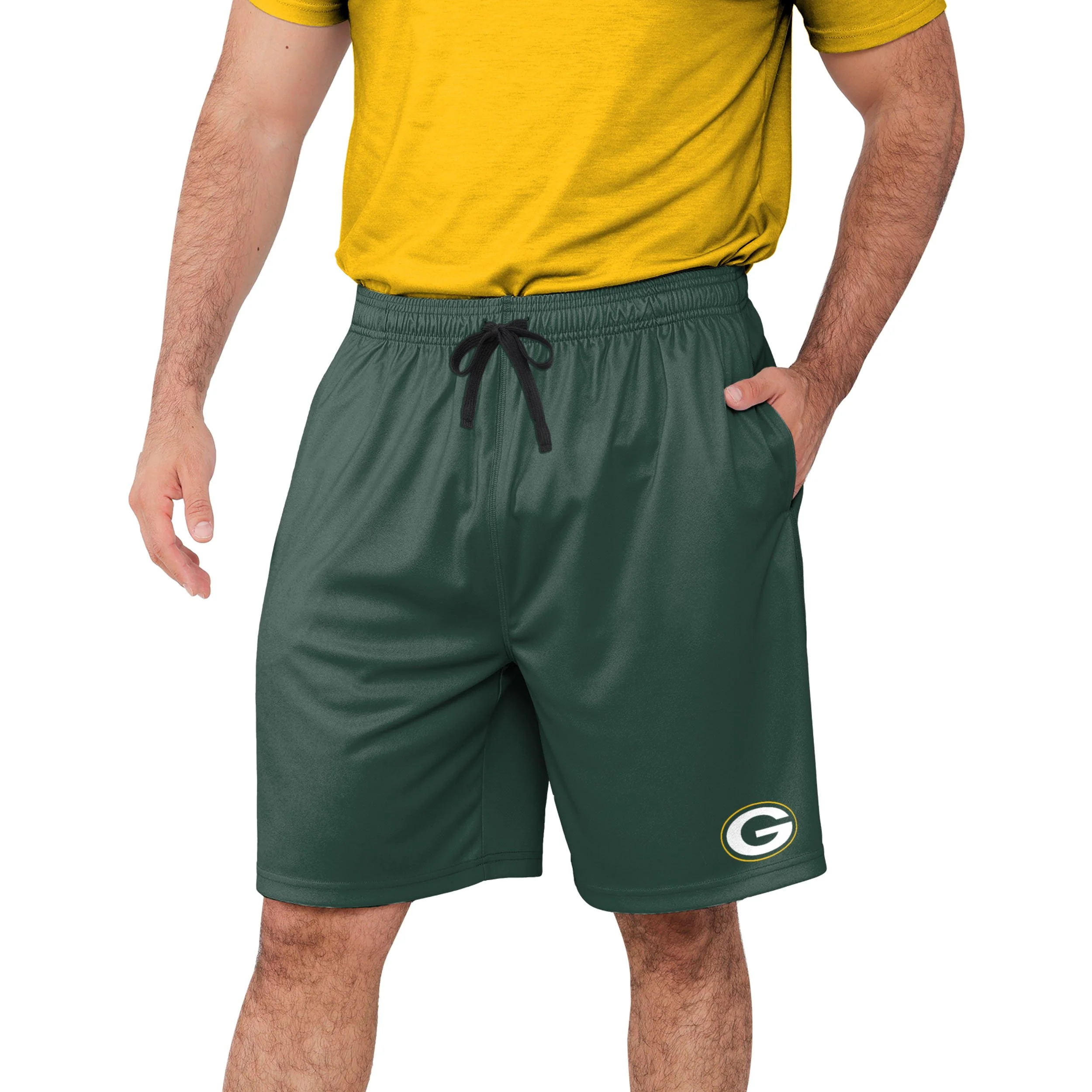 Green Bay Packers NFL Mens Team Workout Training Shorts - Image 2