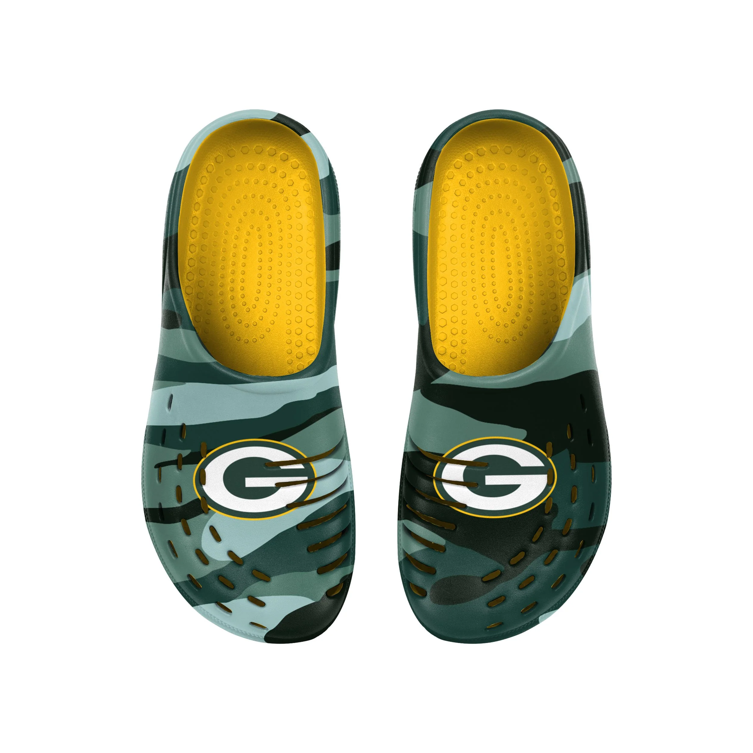 Green Bay Packers NFL Mens Tonal Camo Clog - Image 4