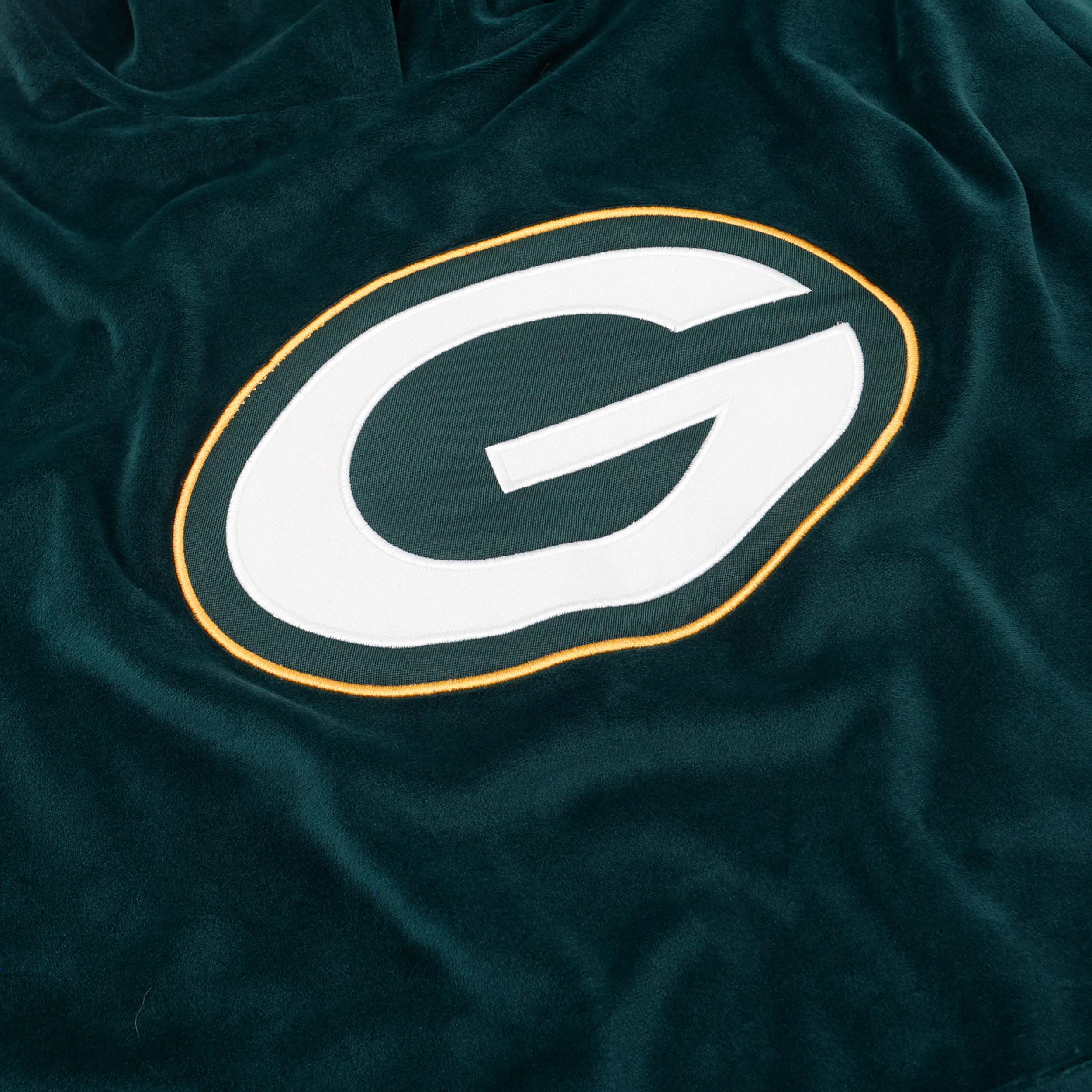 Green Bay Packers NFL Mens Velour Hooded Sweatshirt - Image 4
