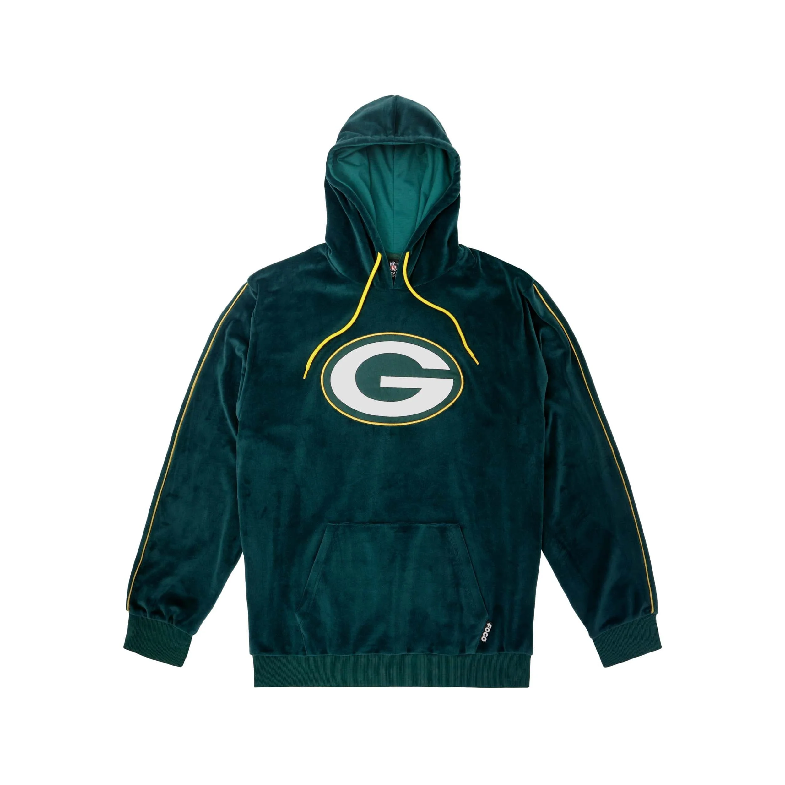 Green Bay Packers NFL Mens Velour Hooded Sweatshirt - Image 5