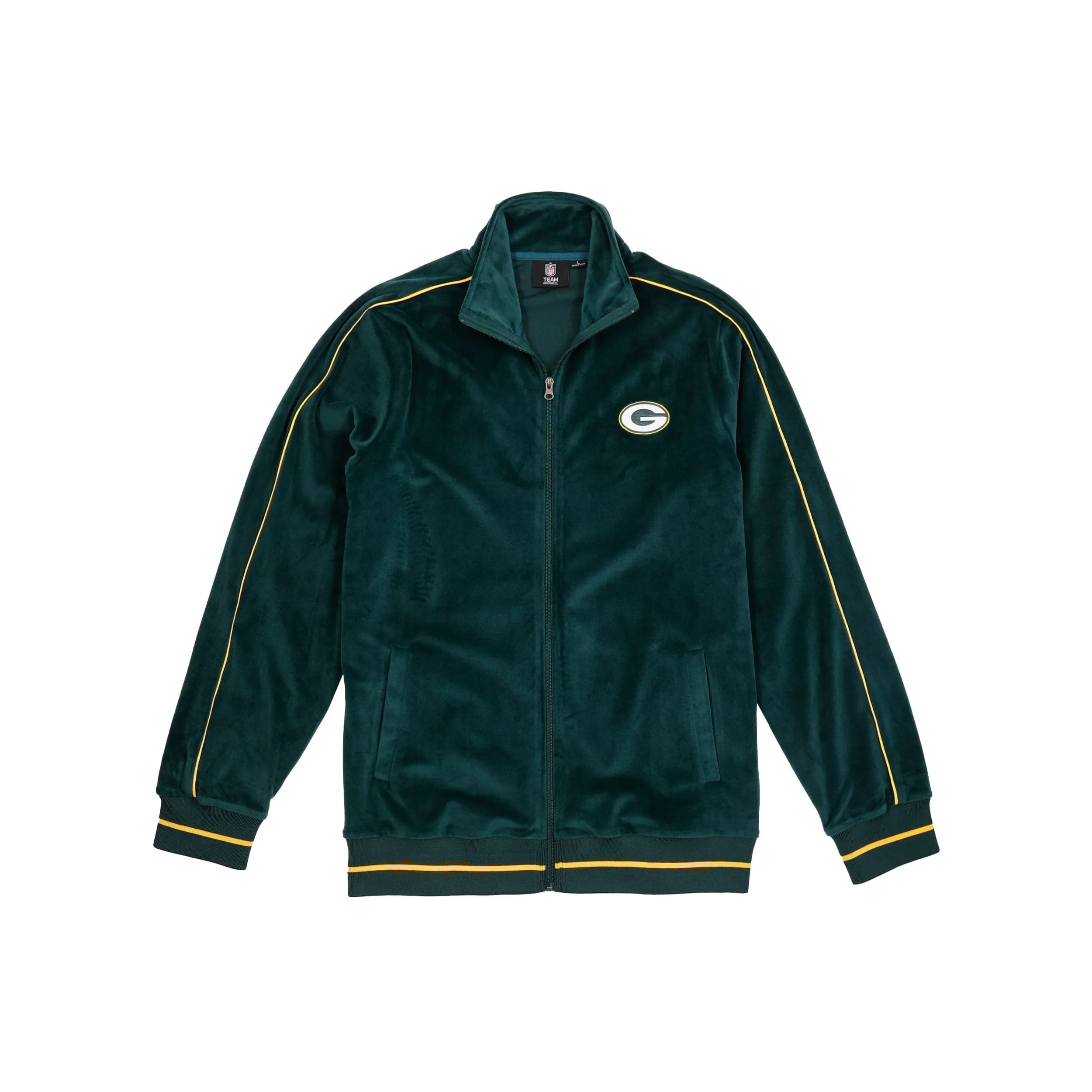 Green Bay Packers NFL Mens Velour Zip Up Top - Image 6