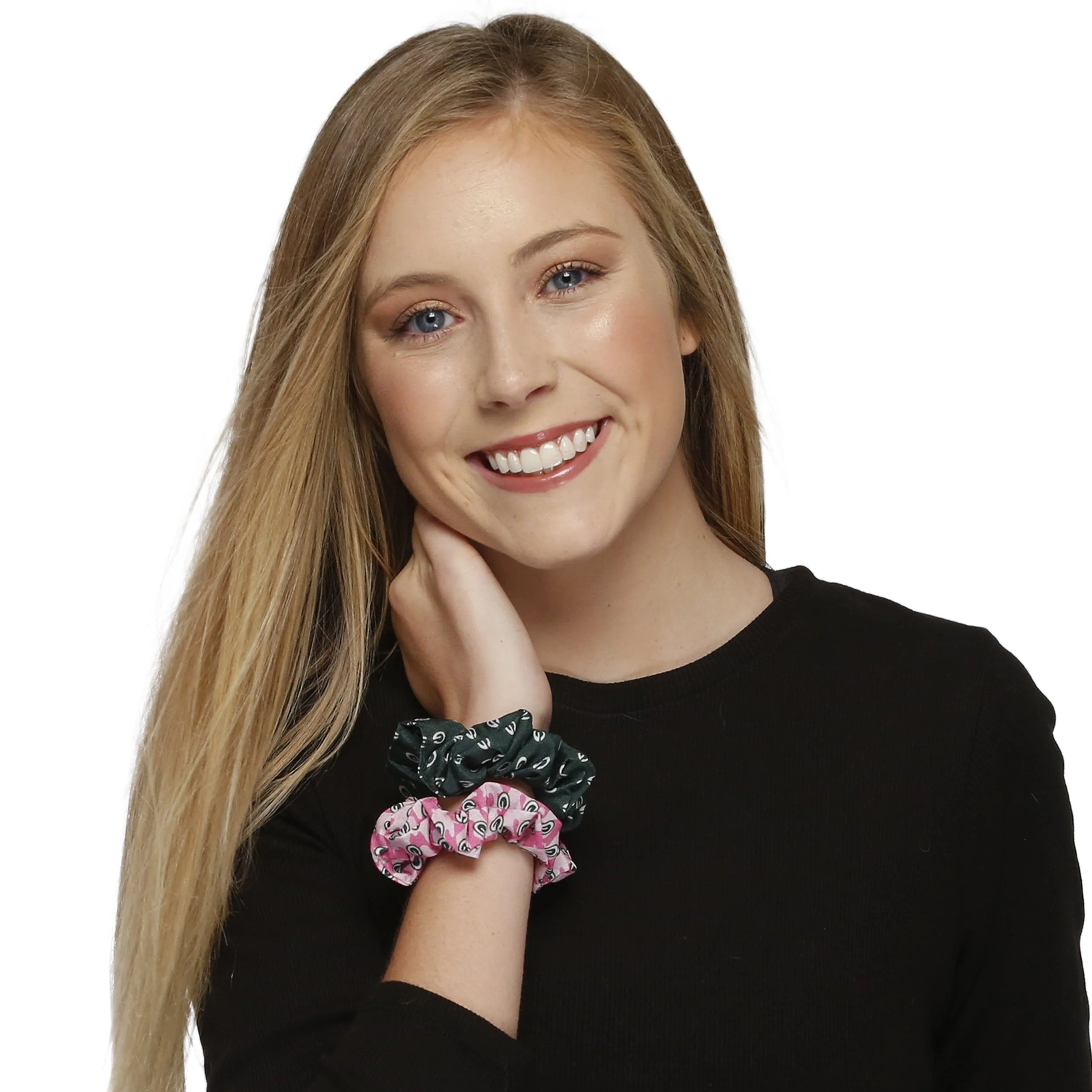 Green Bay Packers NFL Mini Print 3 Pack Scrunchies - Image 5