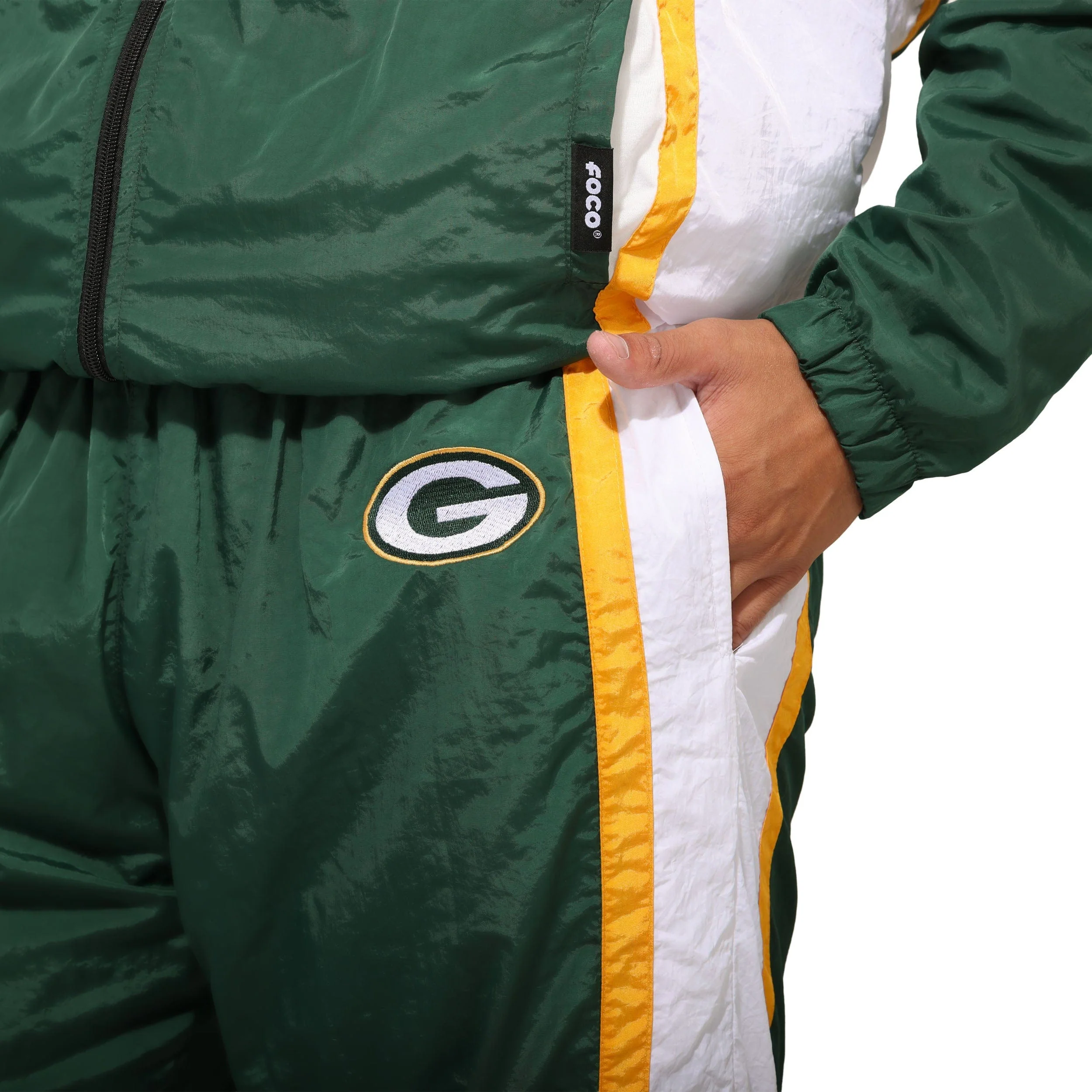 Green Bay Packers NFL Nylon Crinkle Gameday Pants - Image 3