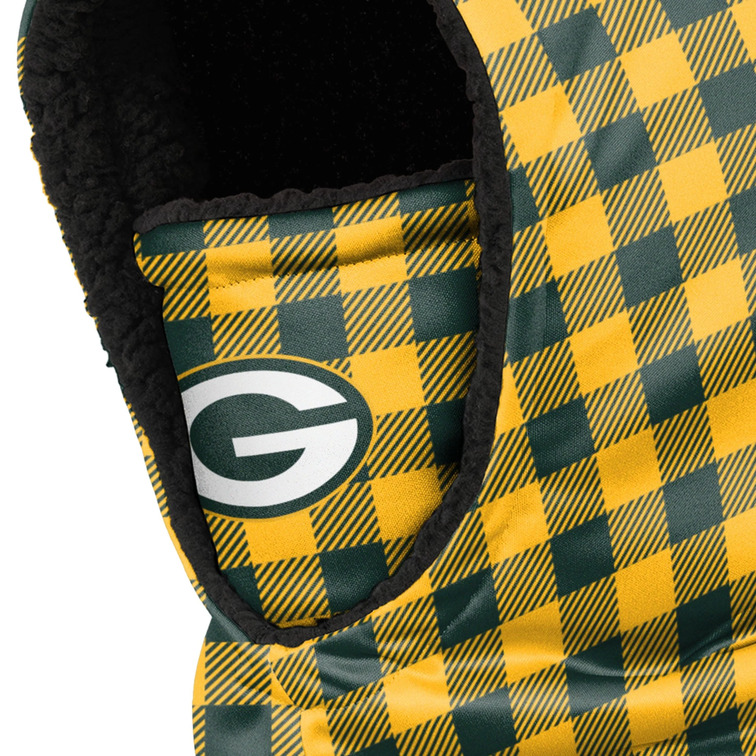 Green Bay Packers NFL Plaid Hooded Gaiter - Image 3