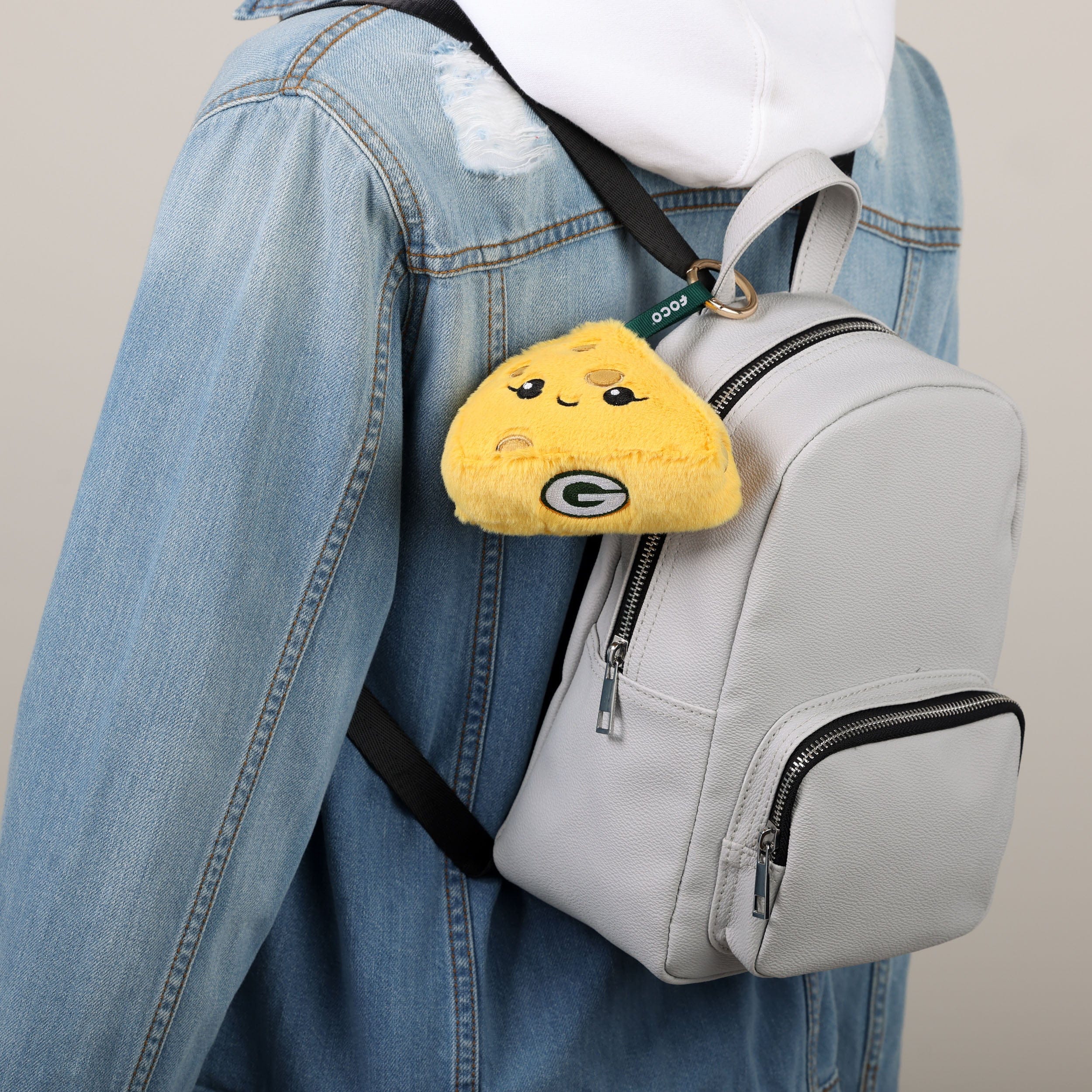 Green Bay Packers NFL Plush Food Bag Charm Keychain - Image 2