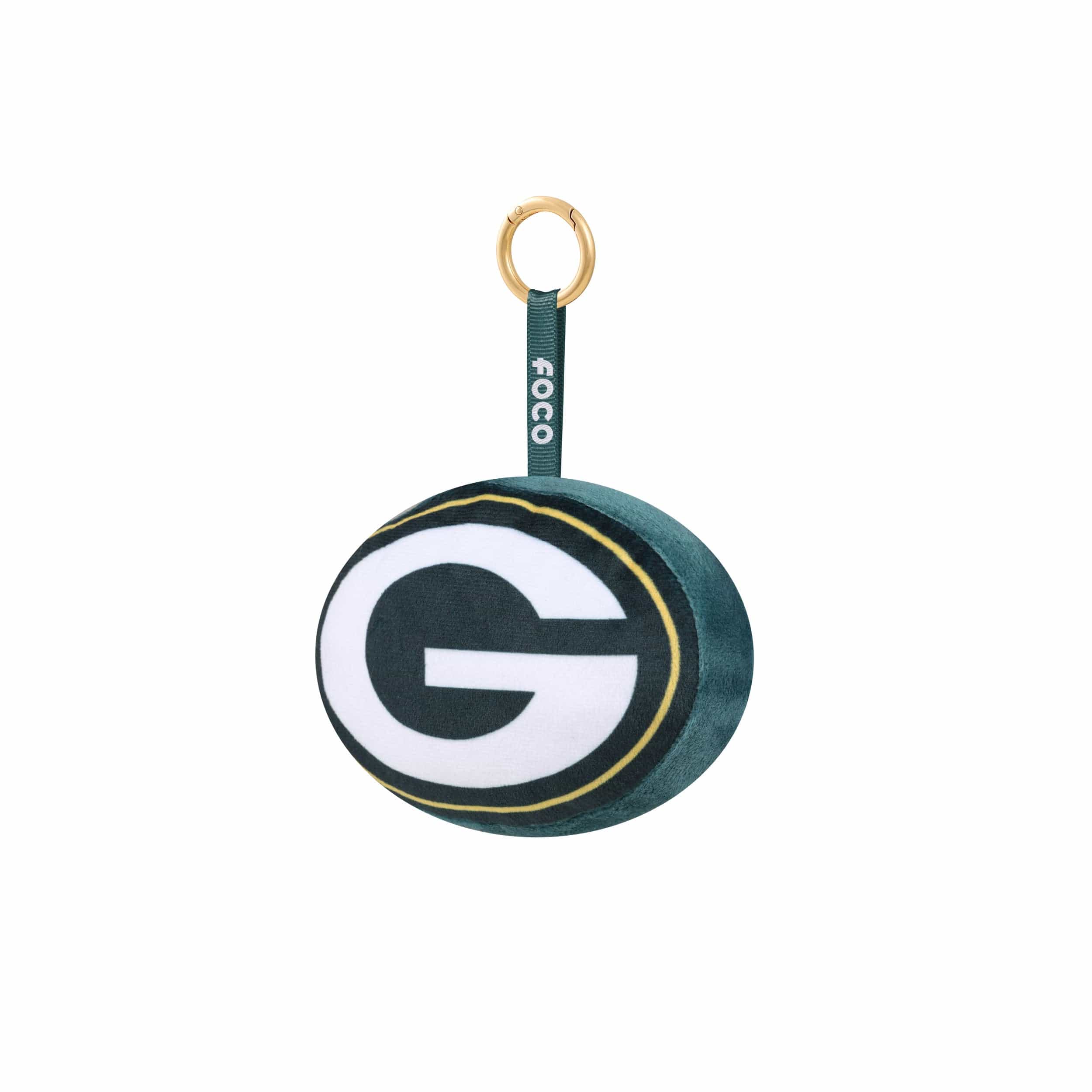 Green Bay Packers NFL Plush Team Logo Bag Charm Keychain - Image 3