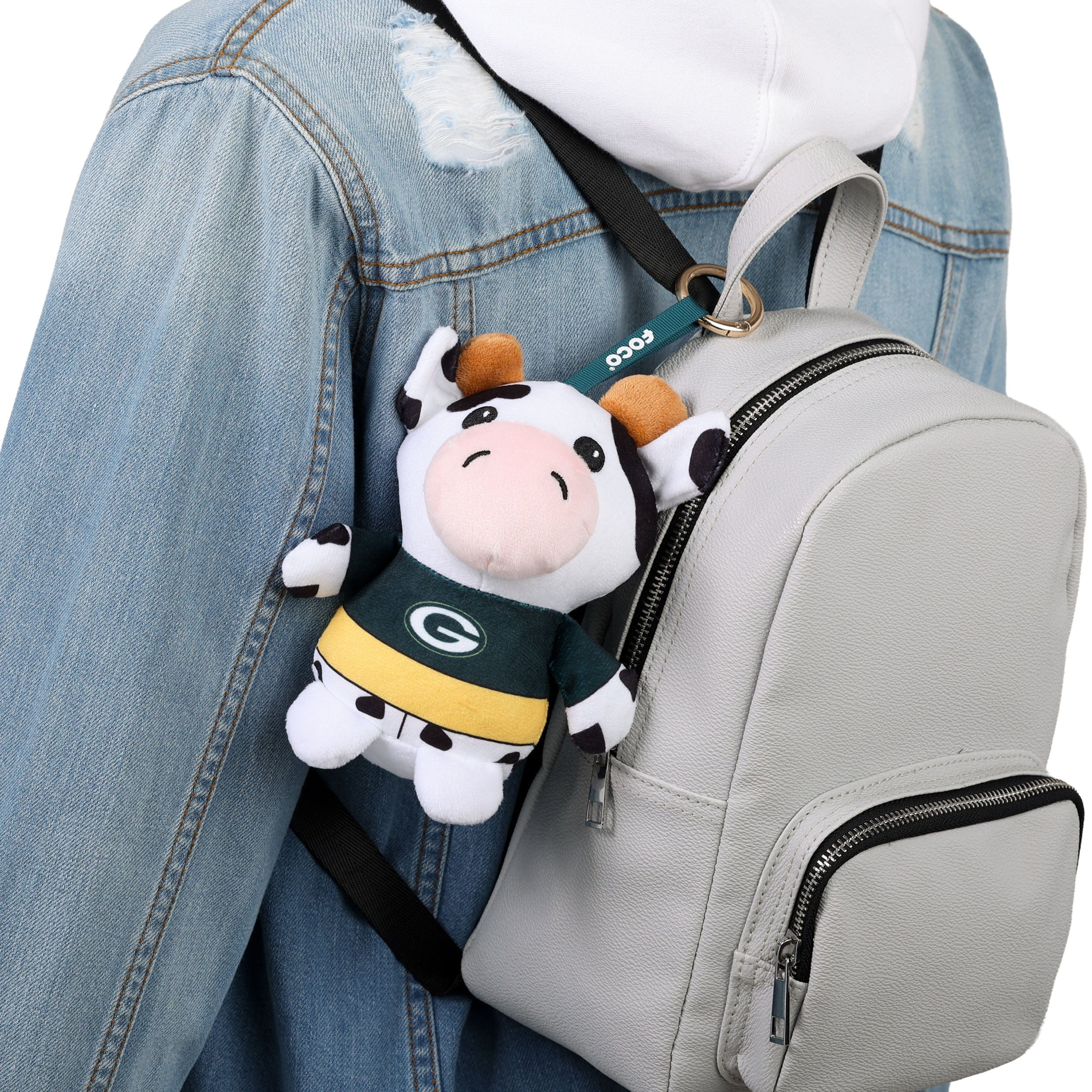 Green Bay Packers NFL Plush Teamie Beanie Bag Charm Keychain - Image 2