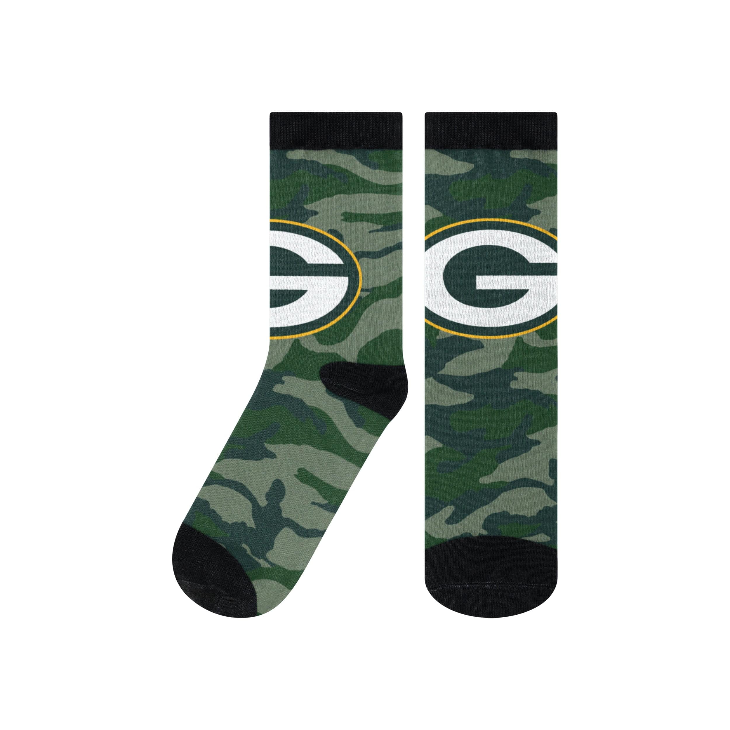 Green Bay Packers NFL Printed Camo Socks - Image 2