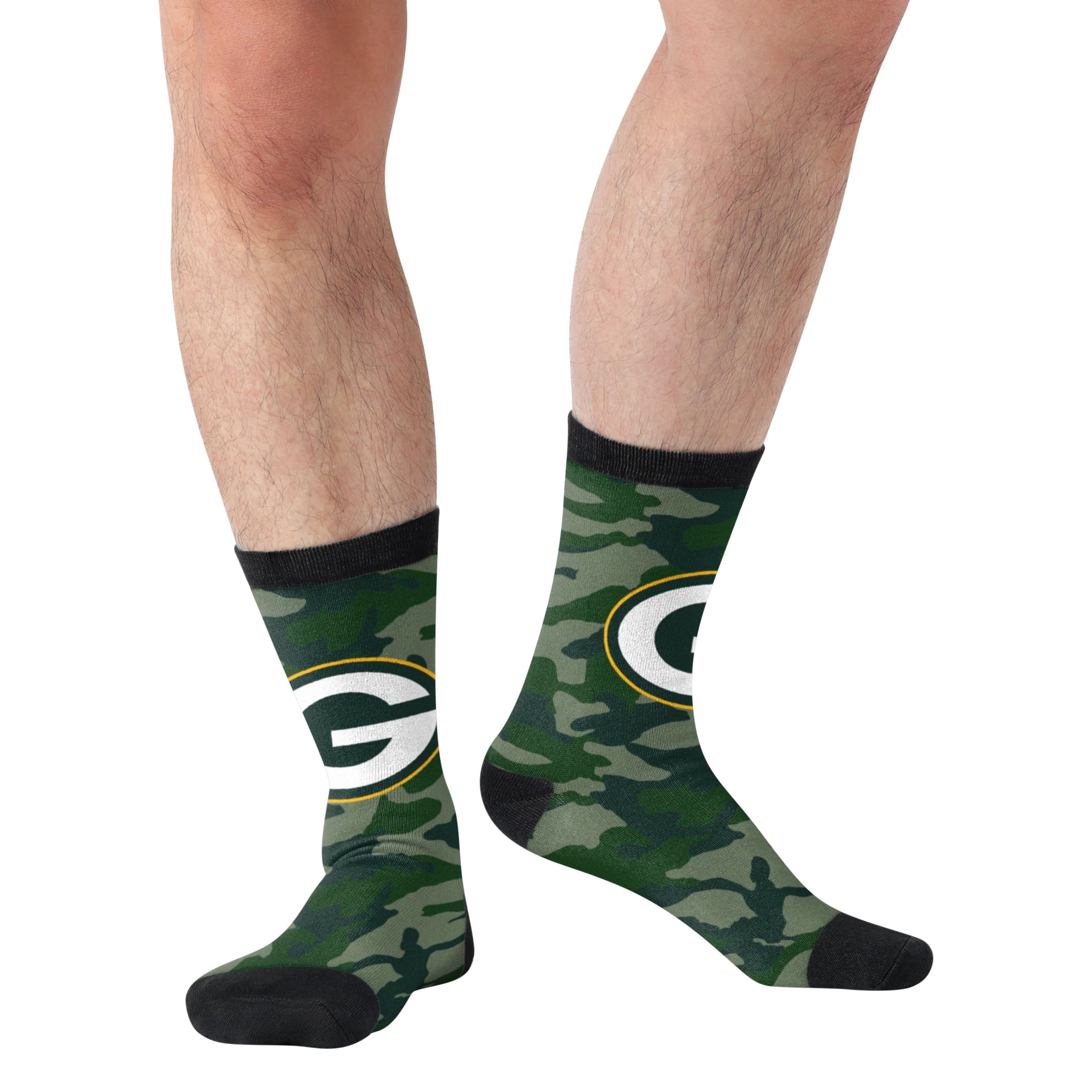 Green Bay Packers NFL Printed Camo Socks - Image 3
