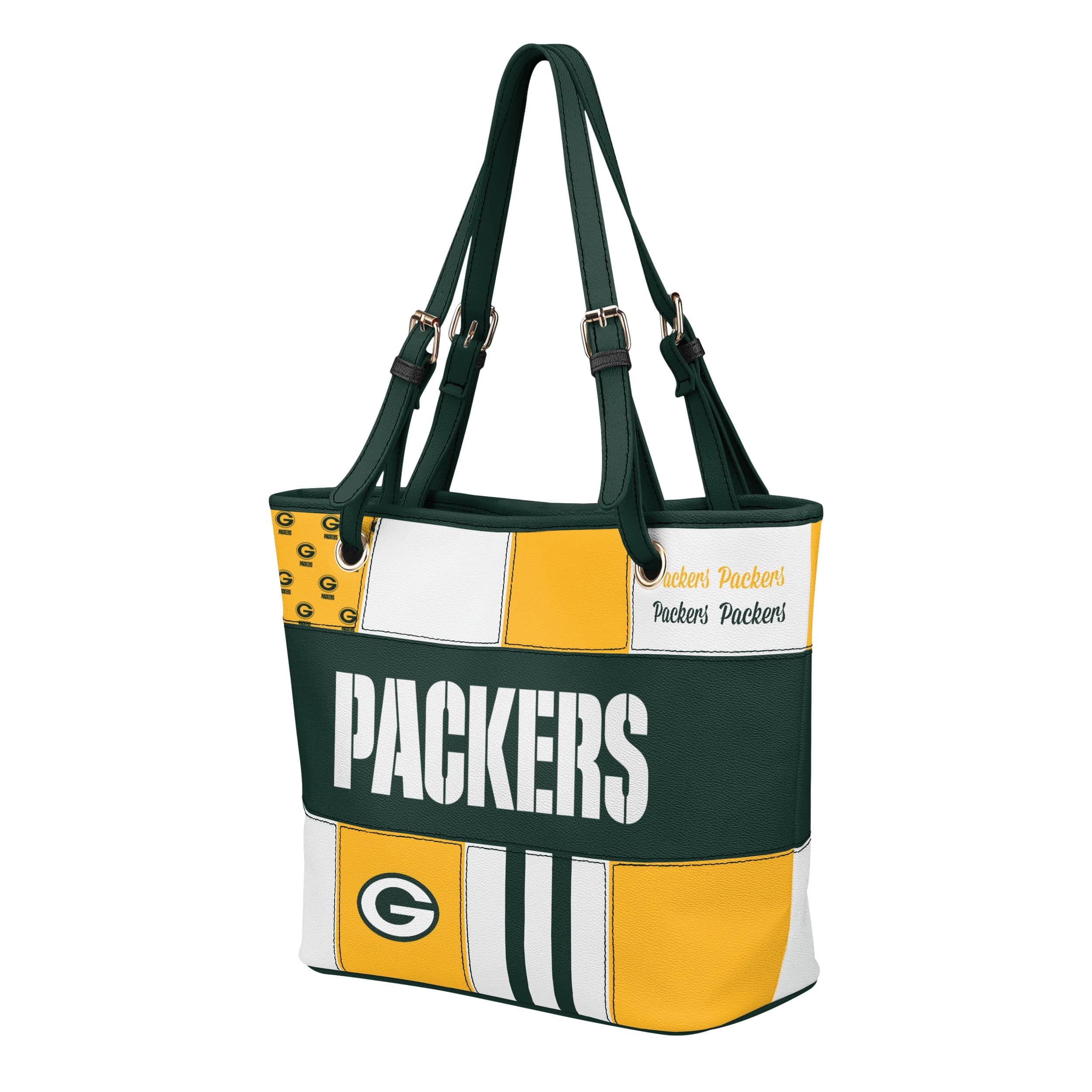 Green Bay Packers NFL Printed Collage Tote - Image 2