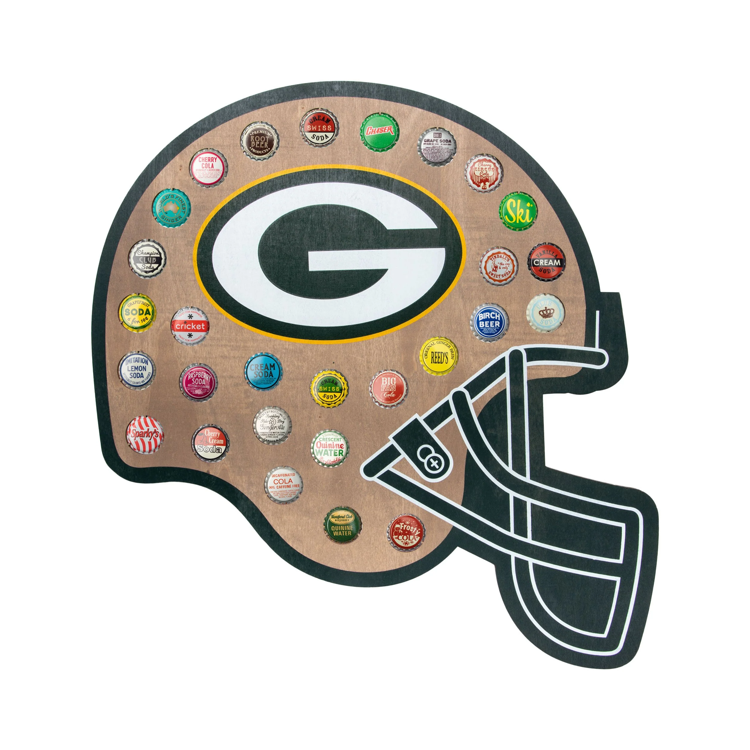 Green Bay Packers NFL Push Bottle Cap Wall Sign