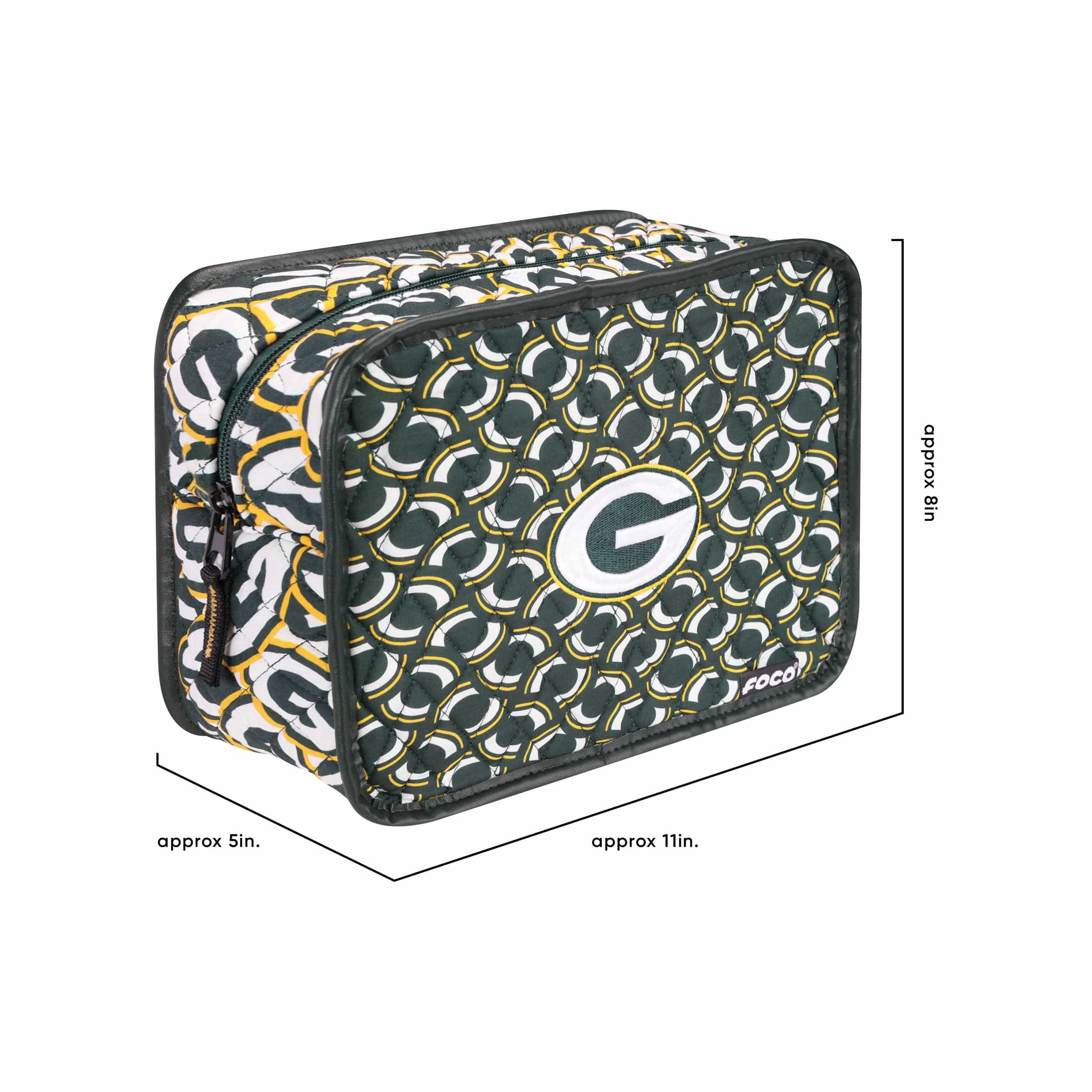 Green Bay Packers NFL Quilted Printed Cosmetic Bag - Image 3