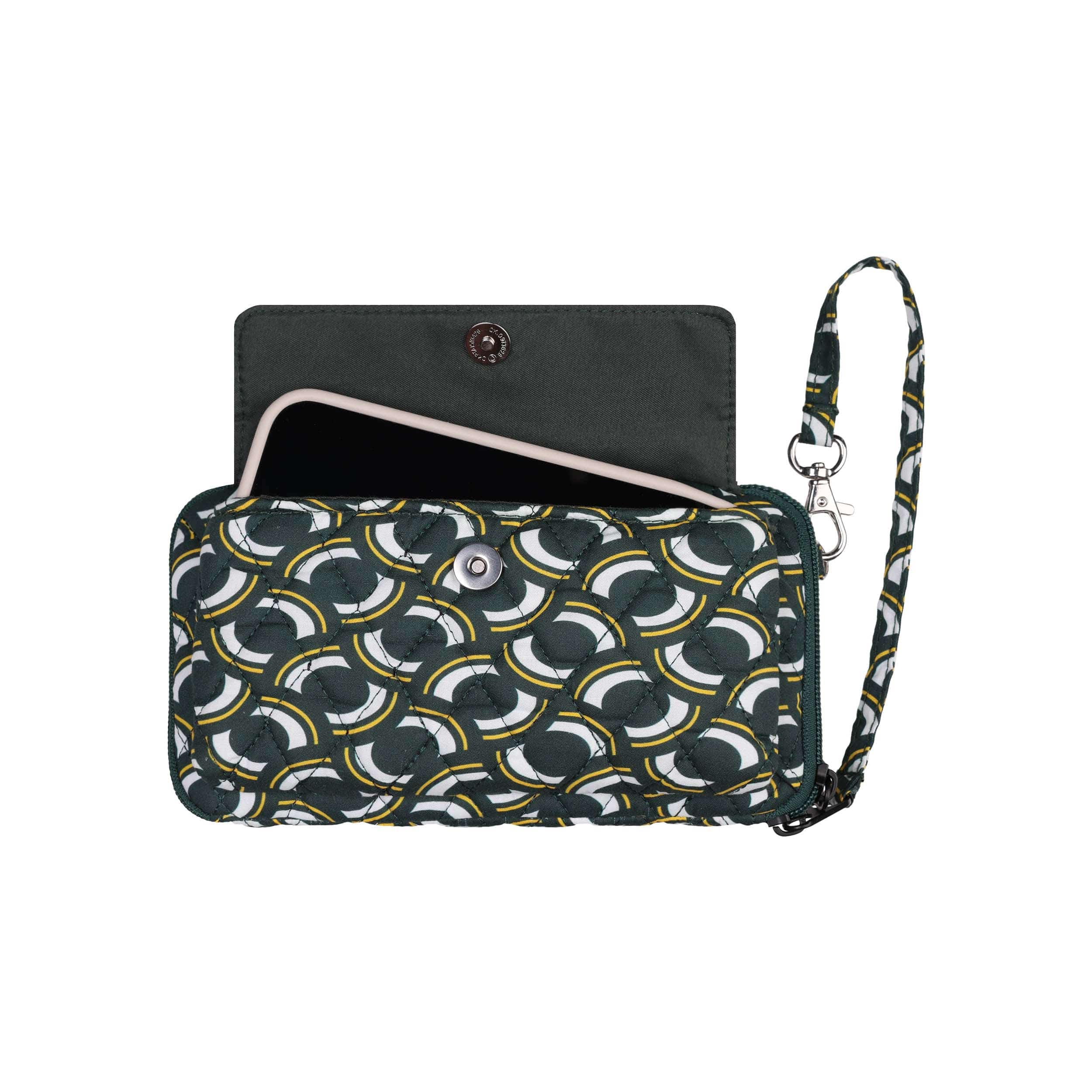 Green Bay Packers NFL Quilted Printed Wristlet - Image 4