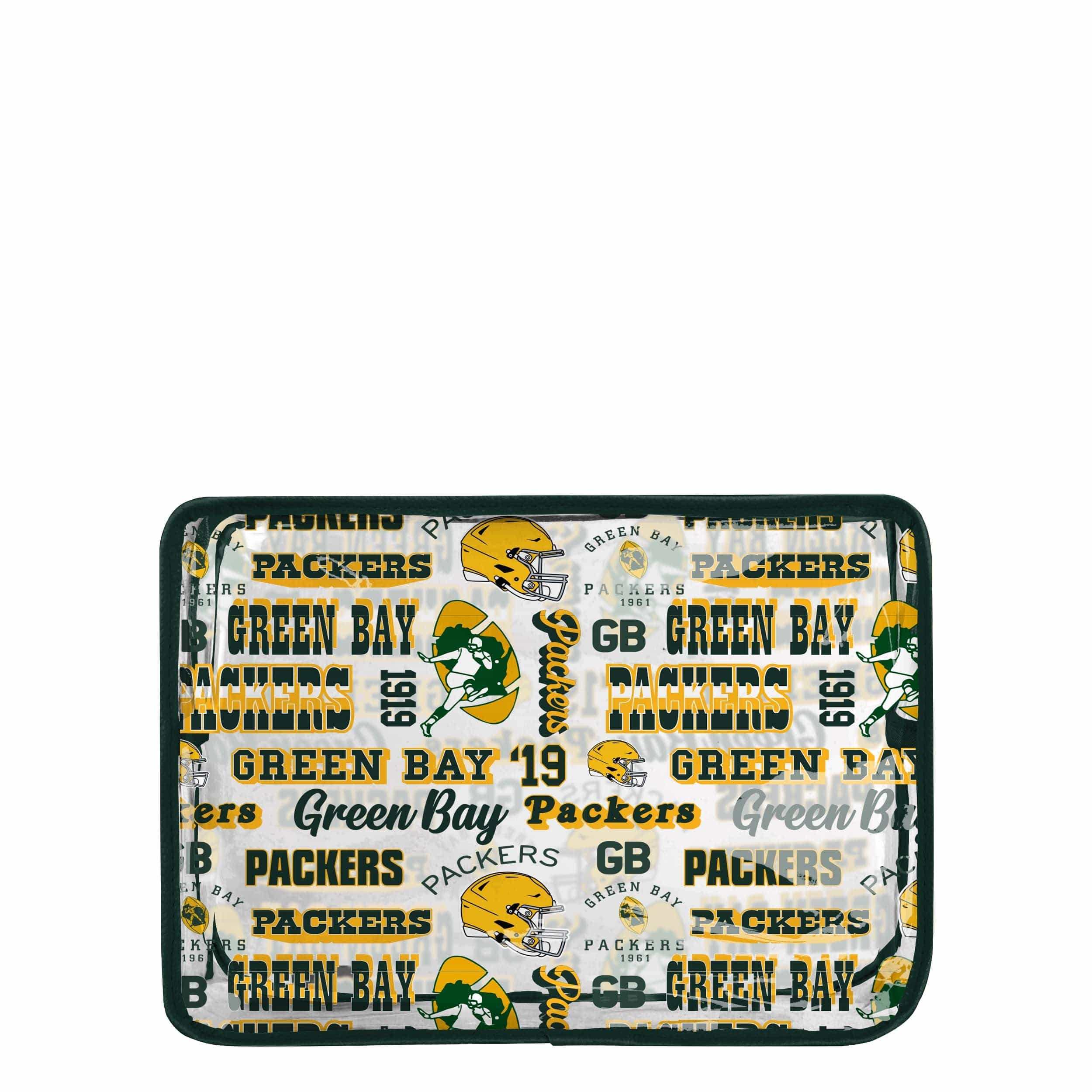 Green Bay Packers NFL Repeat Retro Print Clear Cosmetic Bag - Image 5