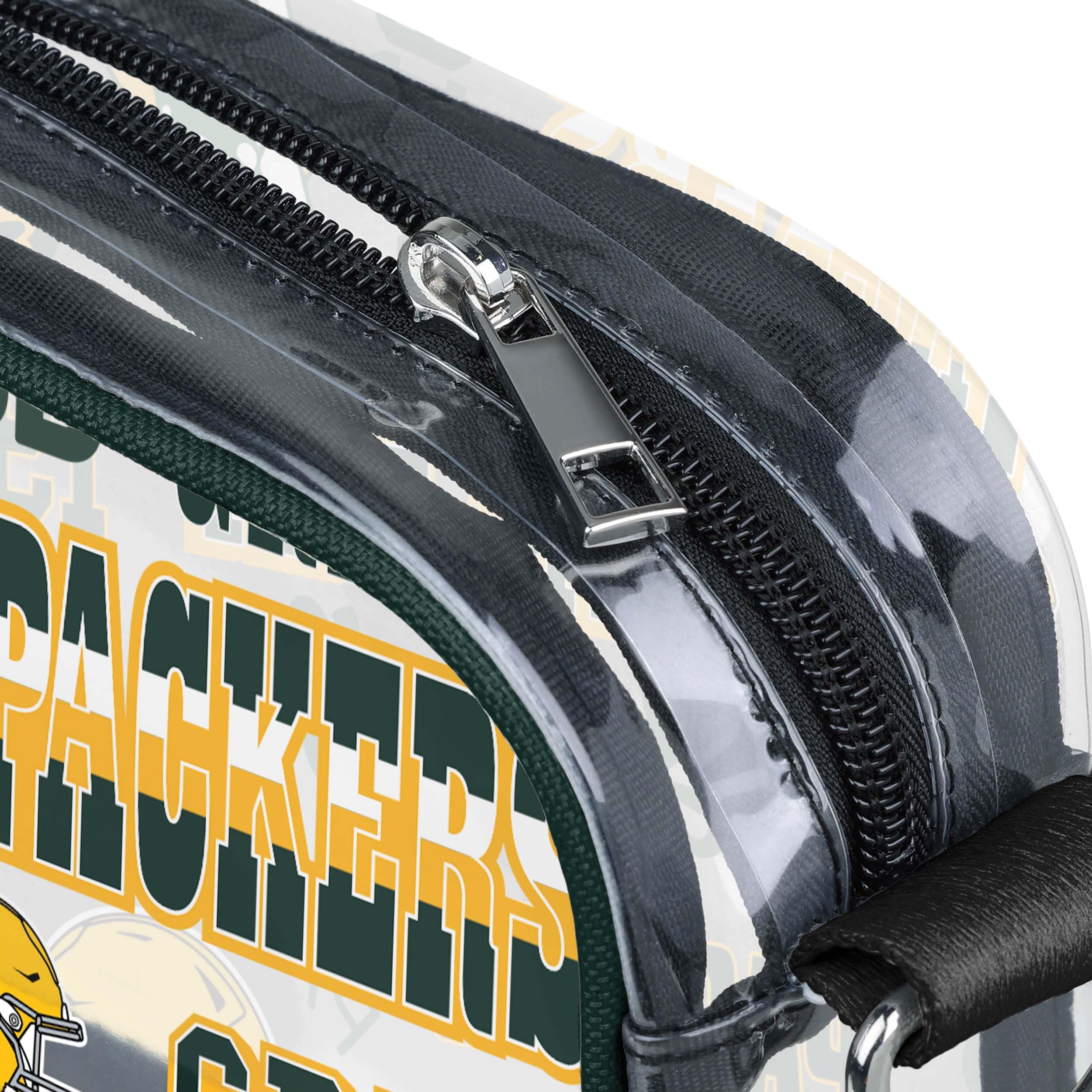 Green Bay Packers NFL Repeat Retro Print Clear Crossbody Bag - Image 4