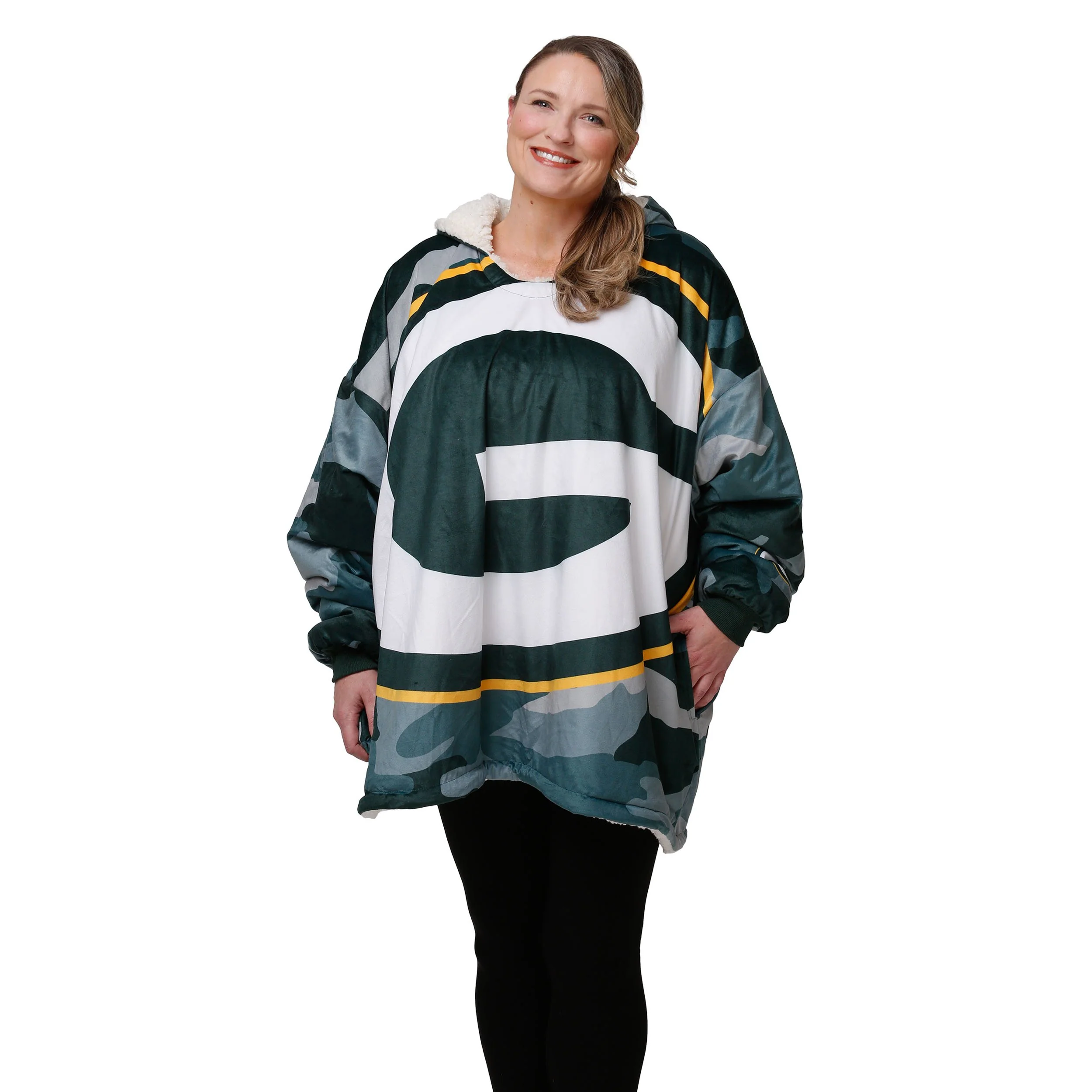 Green Bay Packers NFL Reversible Team Color Camo Hoodeez - Image 3