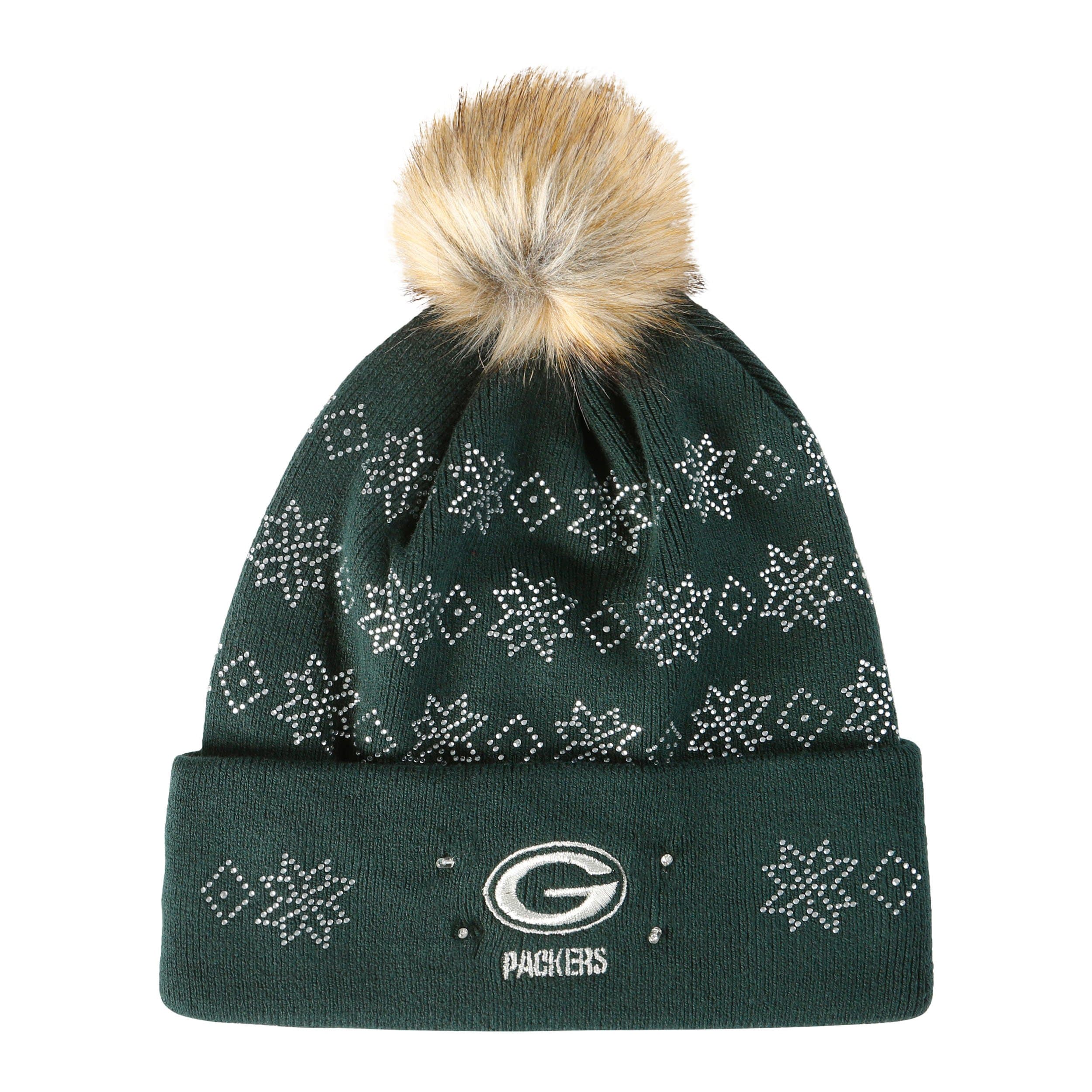 Green Bay Packers NFL Rhinestone Light Up Beanie - Image 3