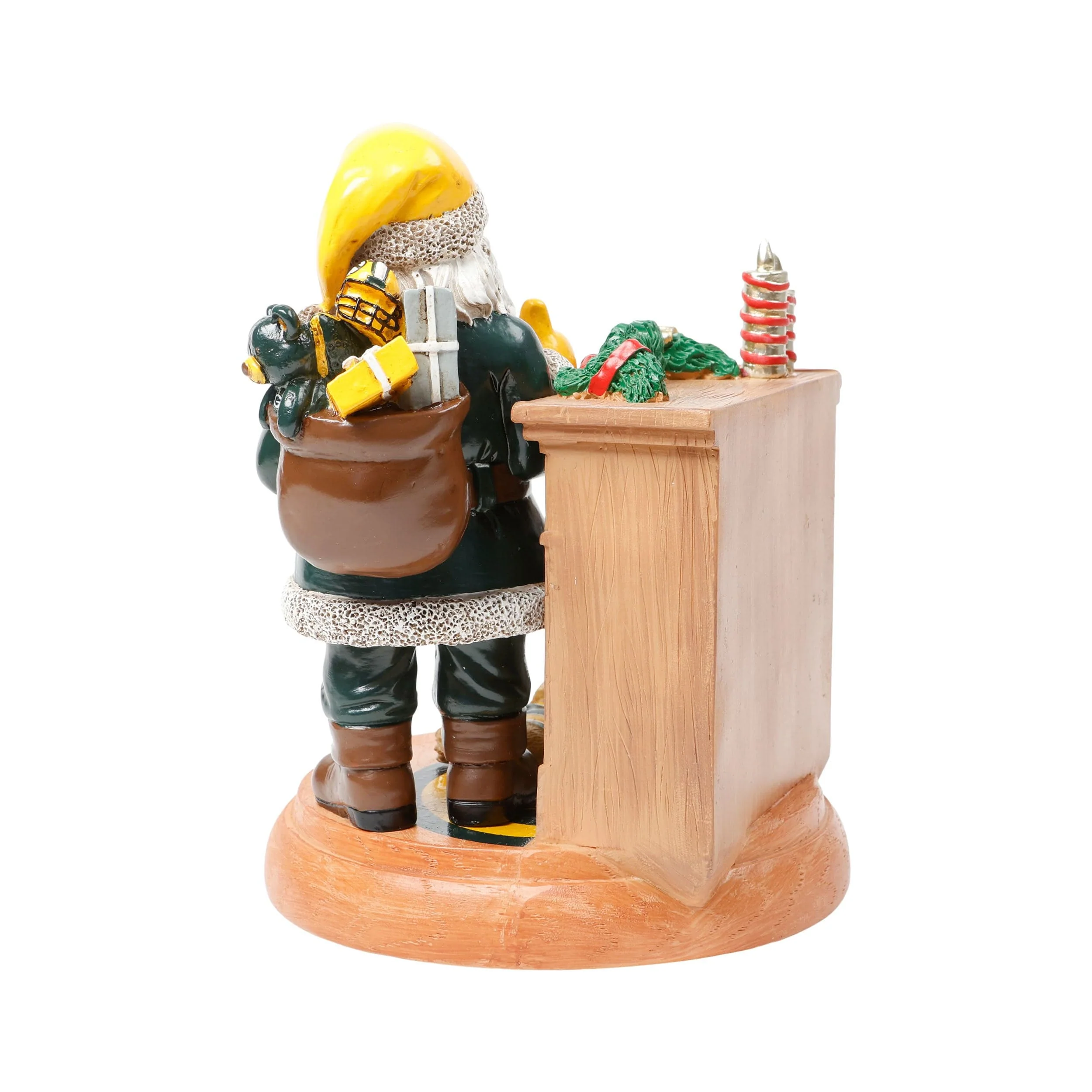 Green Bay Packers NFL Santa Fireplace Figurine - Image 5