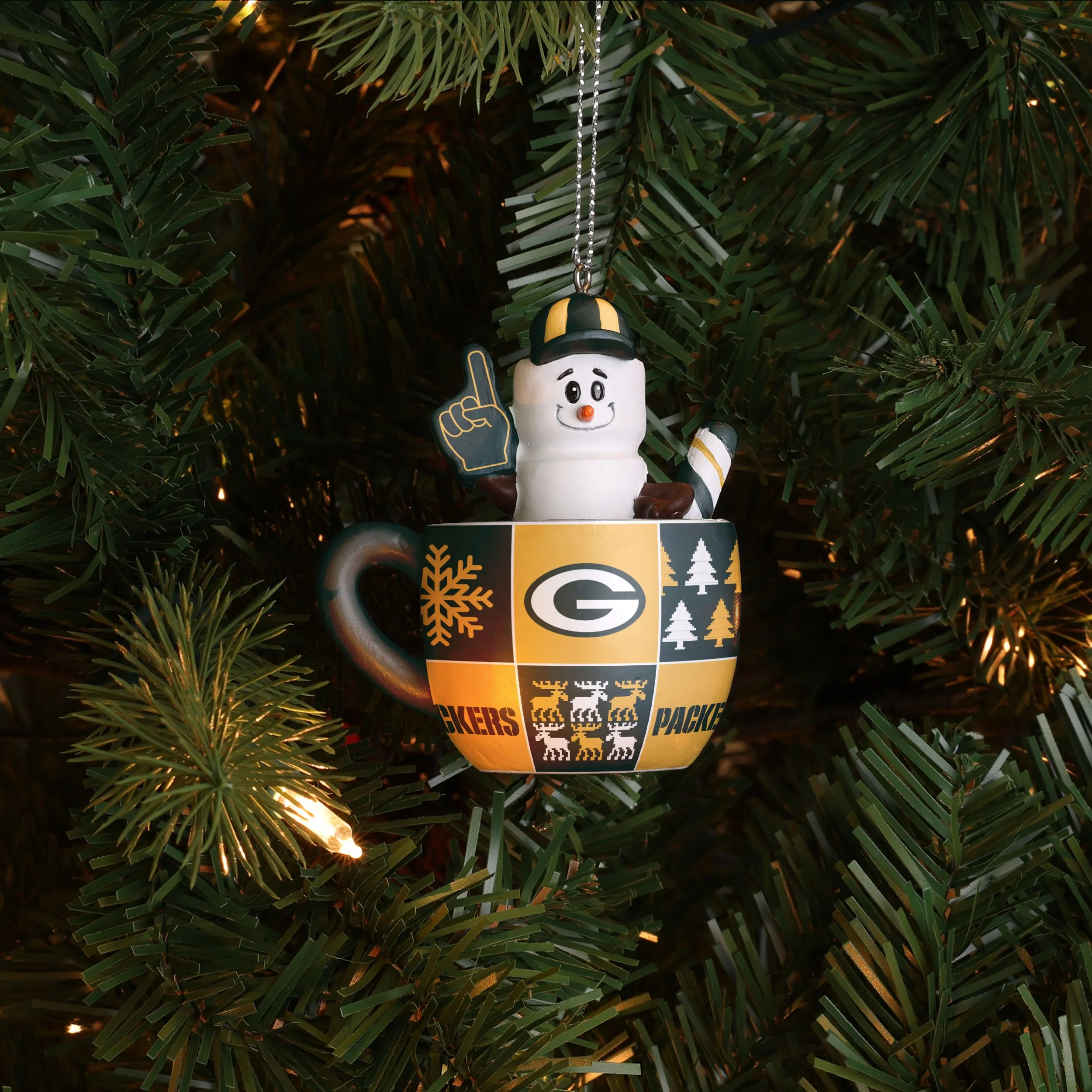 Green Bay Packers NFL Smores Mug Ornament - Image 2