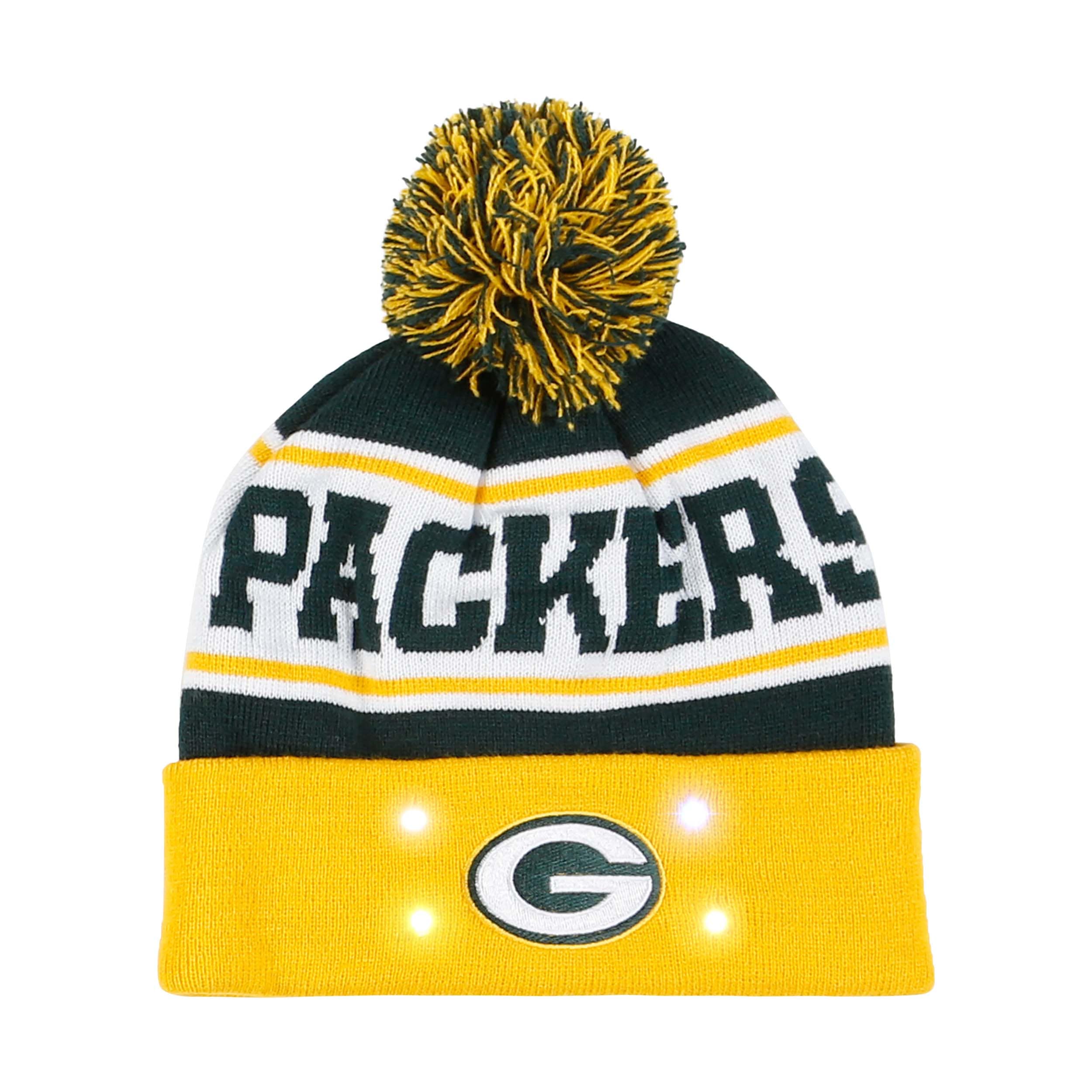 Green Bay Packers NFL Snow Stealer Light Up Beanie - Image 2