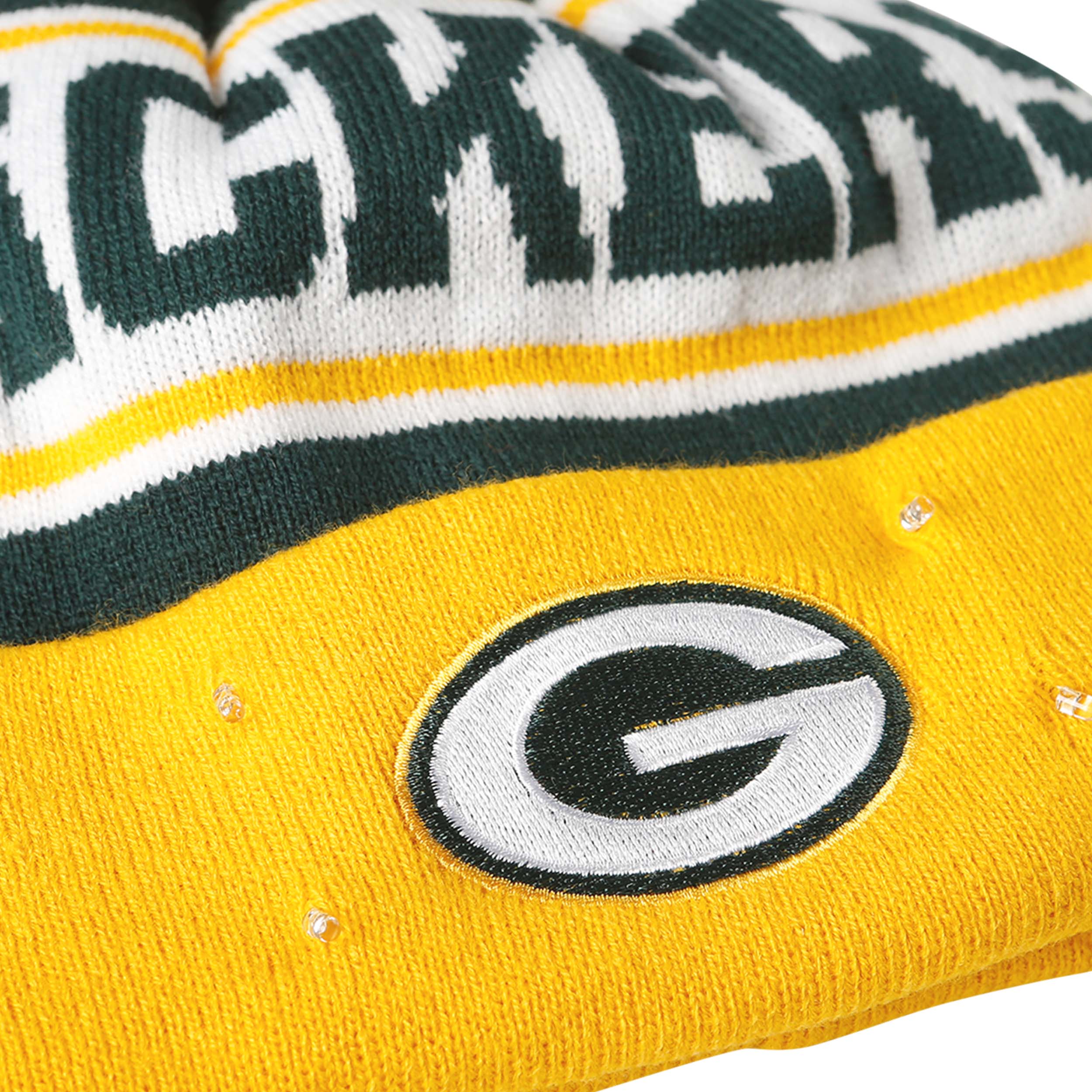 Green Bay Packers NFL Snow Stealer Light Up Beanie - Image 3