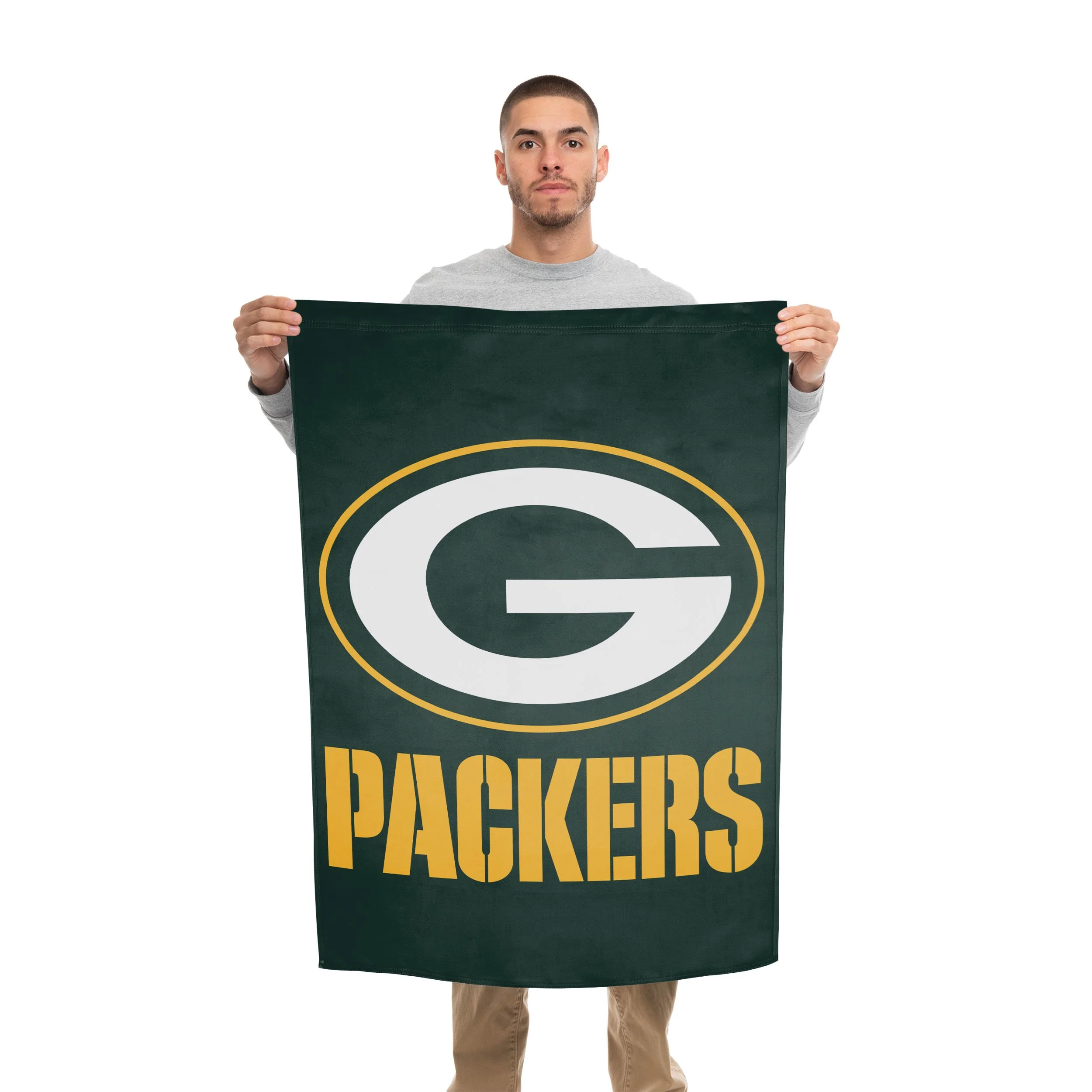 Green Bay Packers NFL Solid Vertical Flag - Image 2