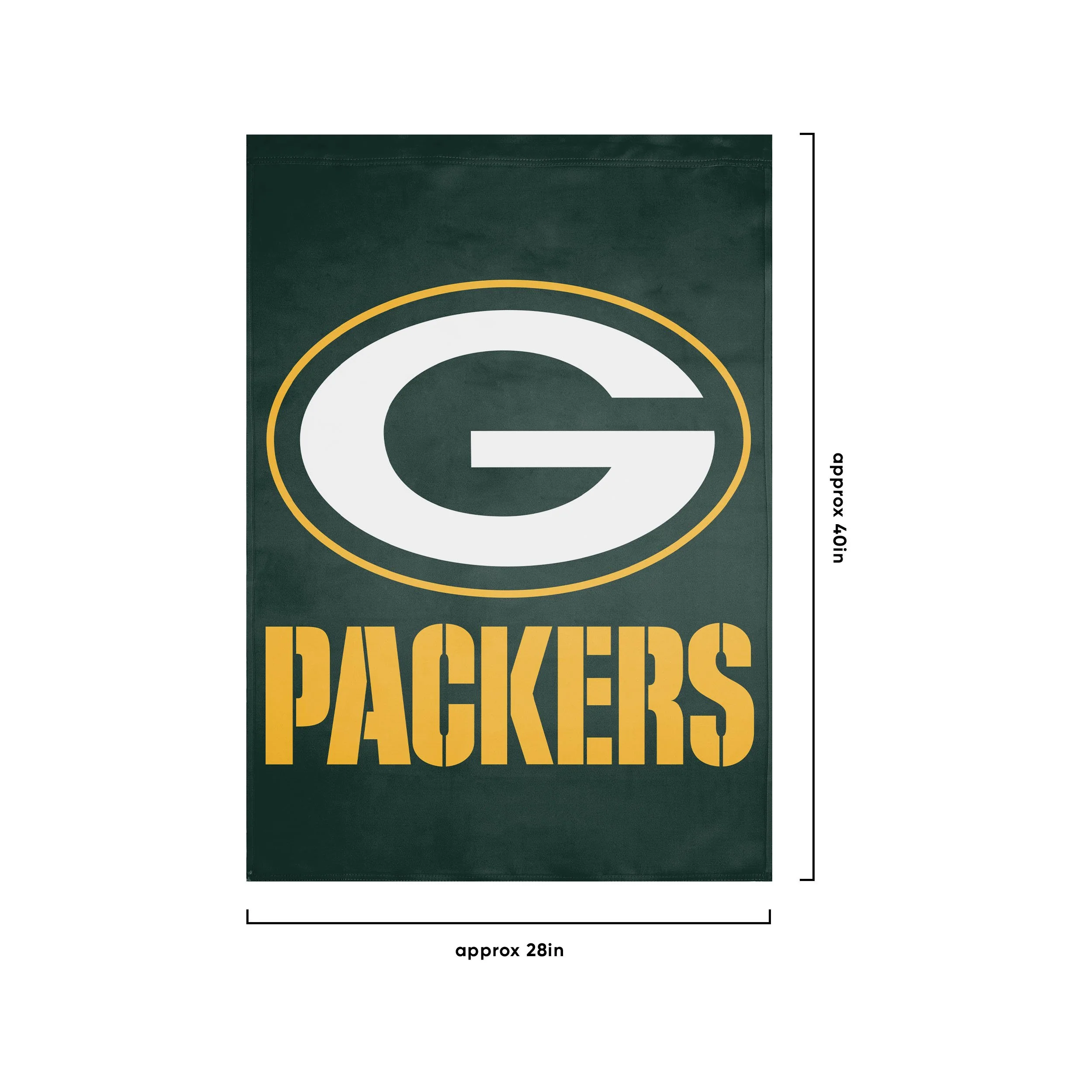 Green Bay Packers NFL Solid Vertical Flag - Image 3
