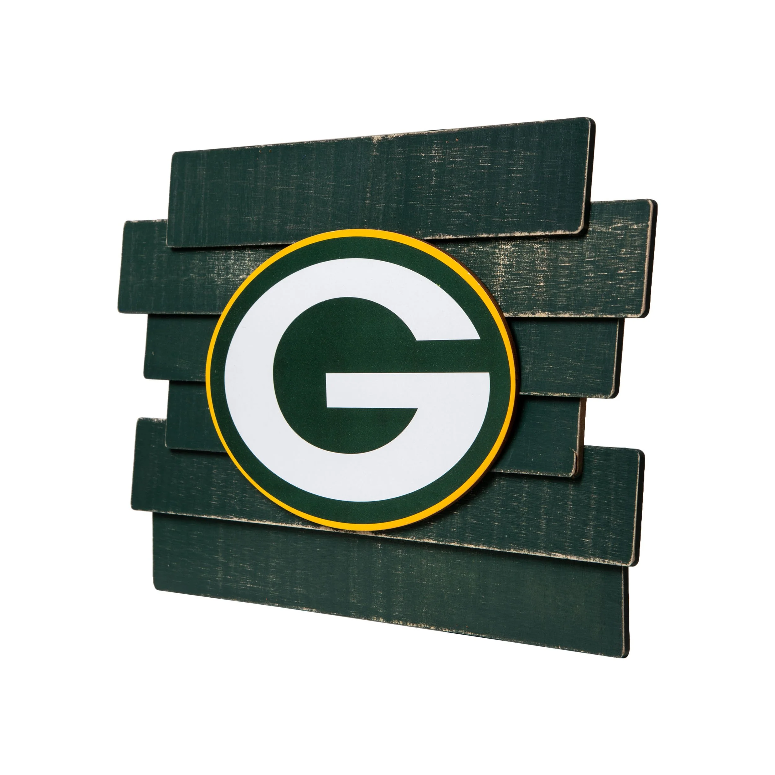 Green Bay Packers NFL Staggered Wood Logo Sign - Image 2