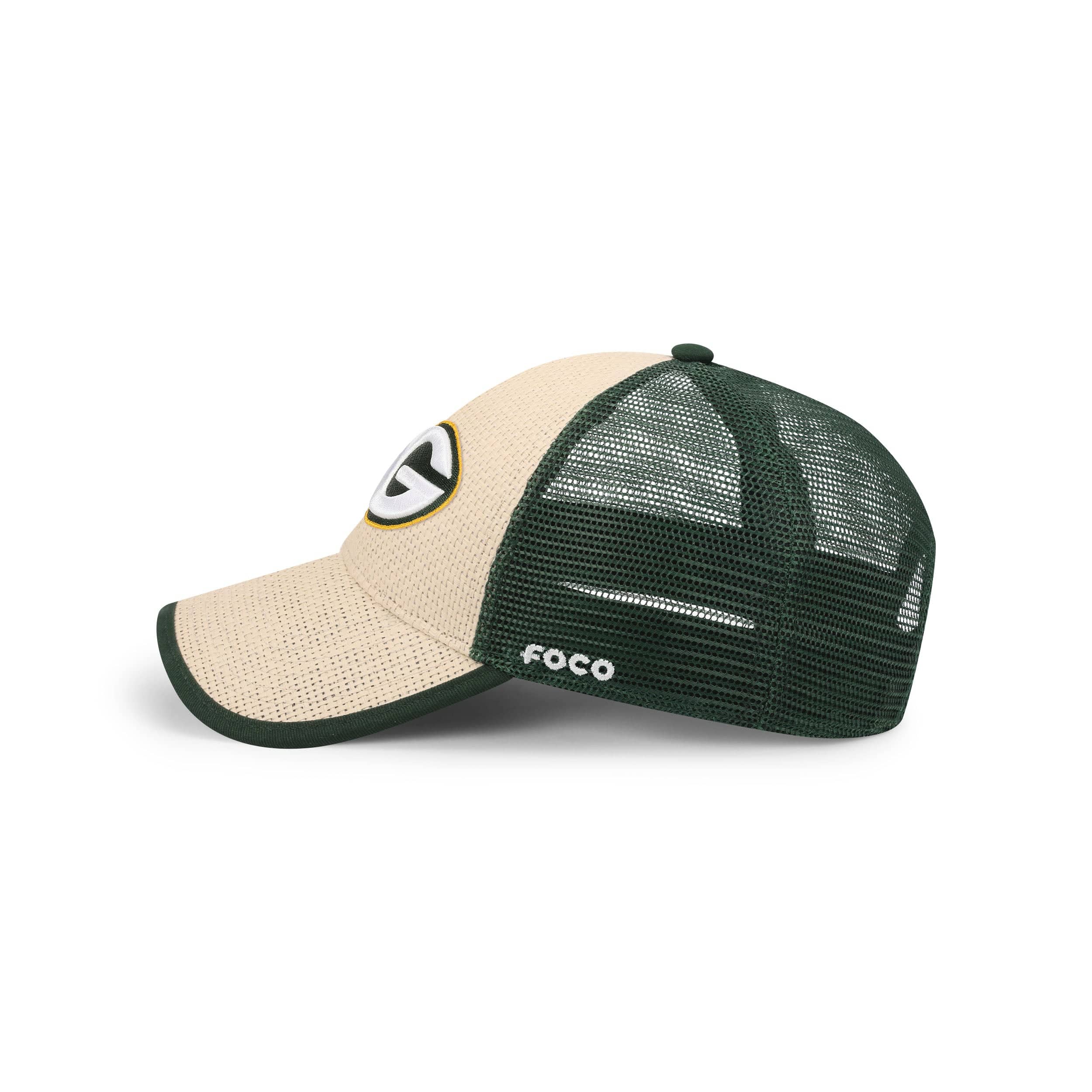 Green Bay Packers NFL Straw Casual Trucker Cap - Image 2