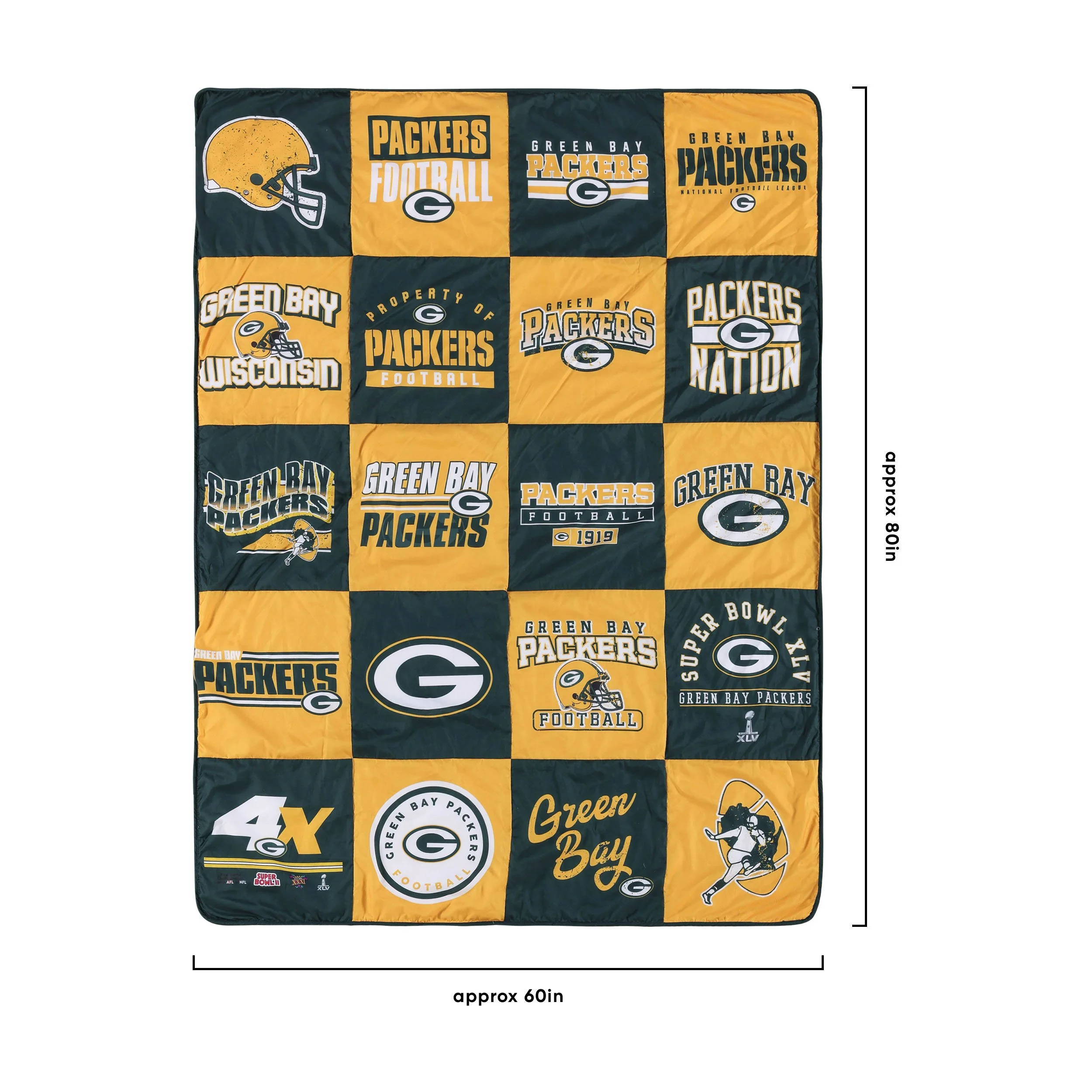 Green Bay Packers NFL Team Pride Patches Quilt - Image 3