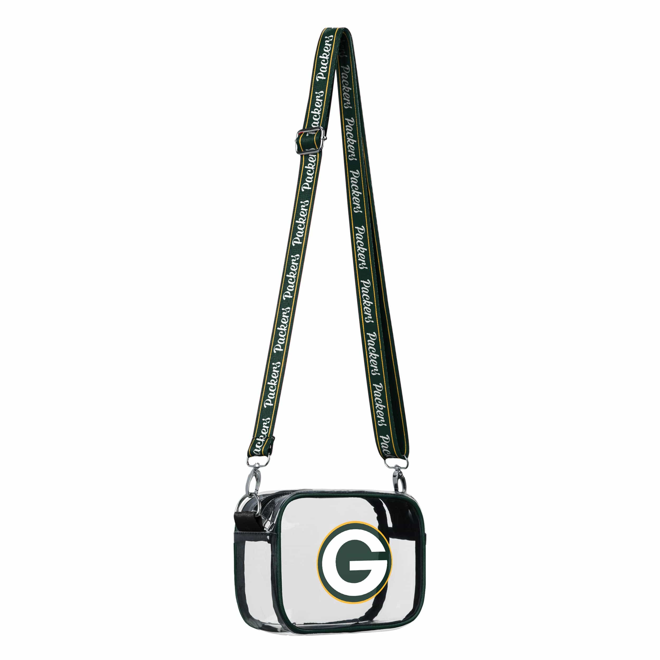 Green Bay Packers NFL Team Stripe Clear Crossbody Bag - Image 2