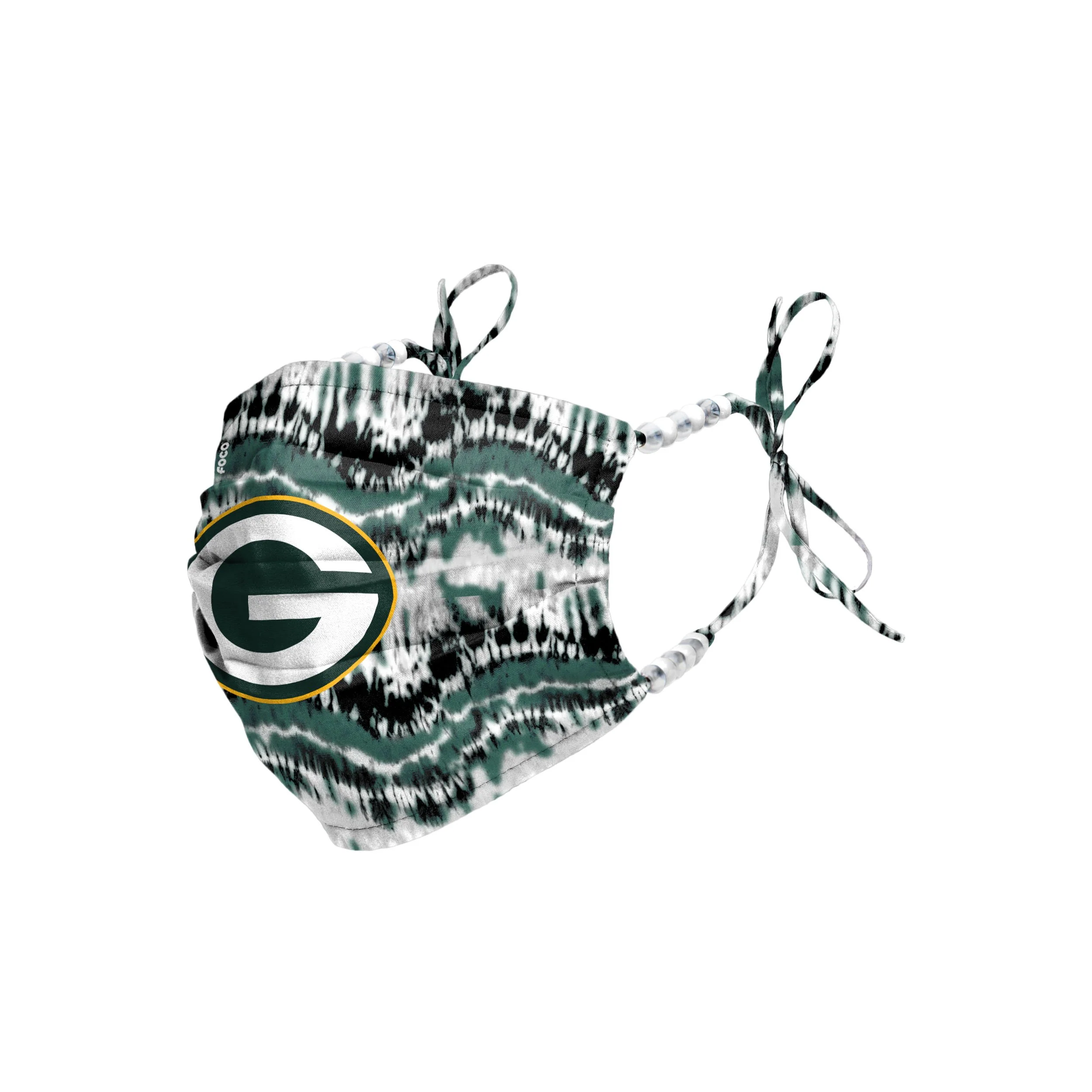 Green Bay Packers NFL Tie-Dye Beaded Tie-Back Face Cover