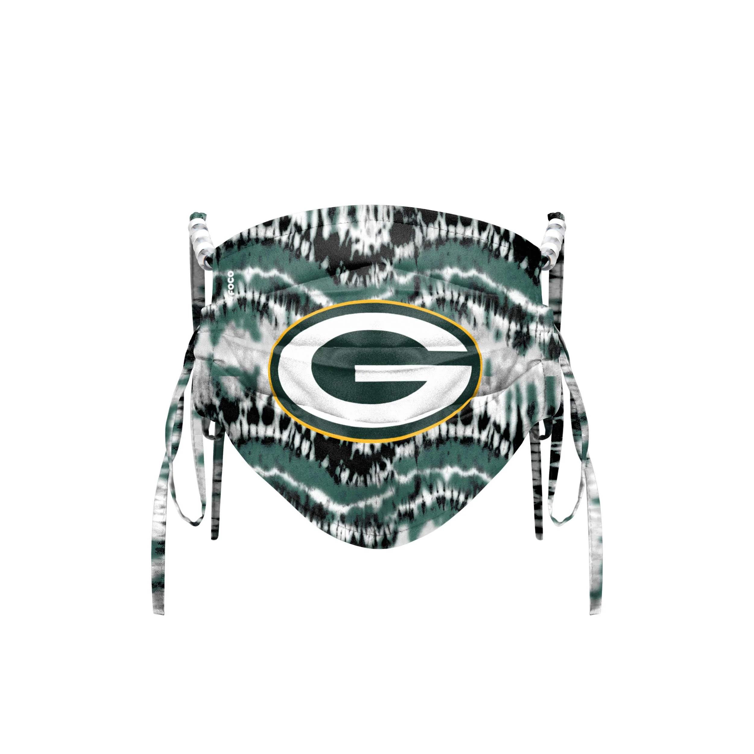 Green Bay Packers NFL Tie-Dye Beaded Tie-Back Face Cover - Image 2