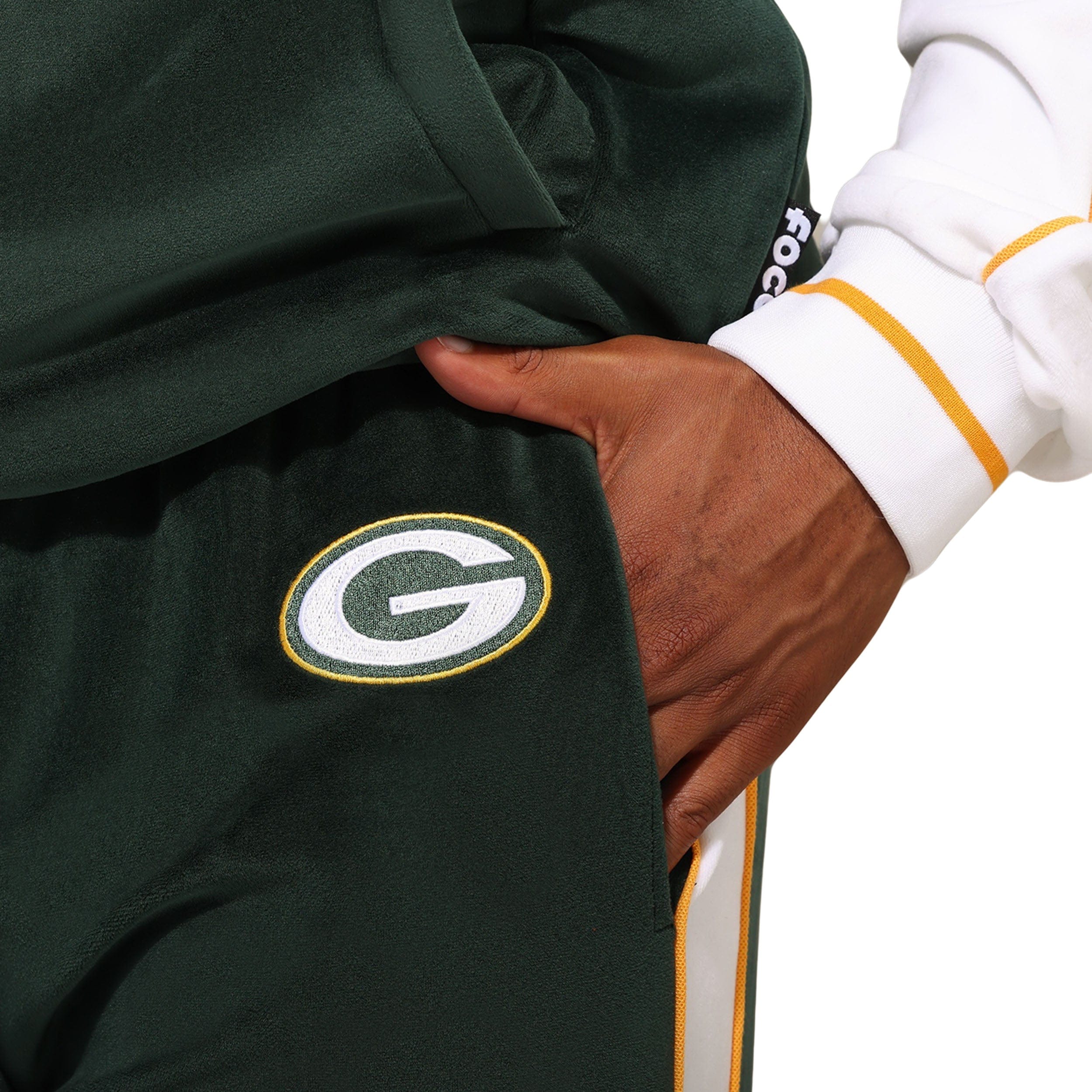 Green Bay Packers NFL Two Tone Velour Pants - Image 3