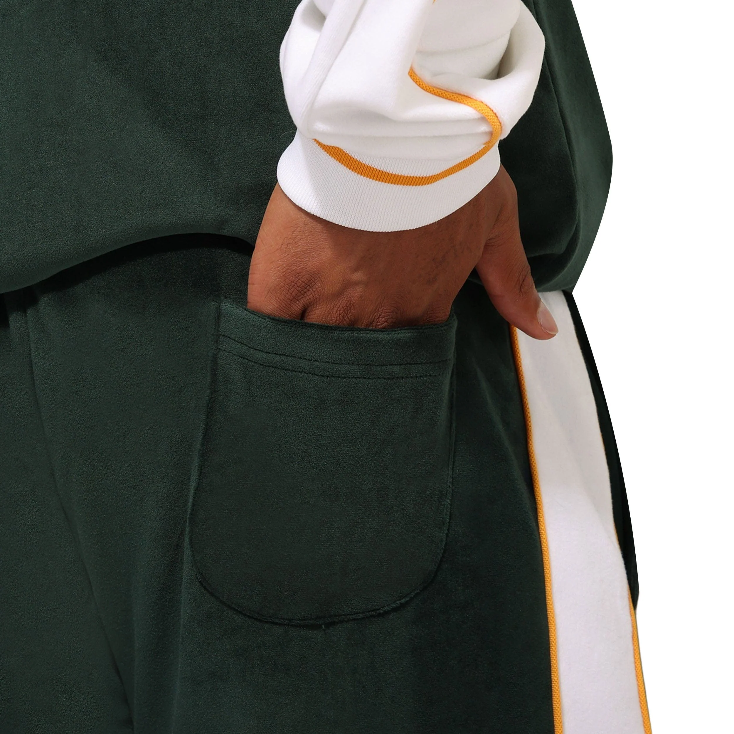 Green Bay Packers NFL Two Tone Velour Pants - Image 4