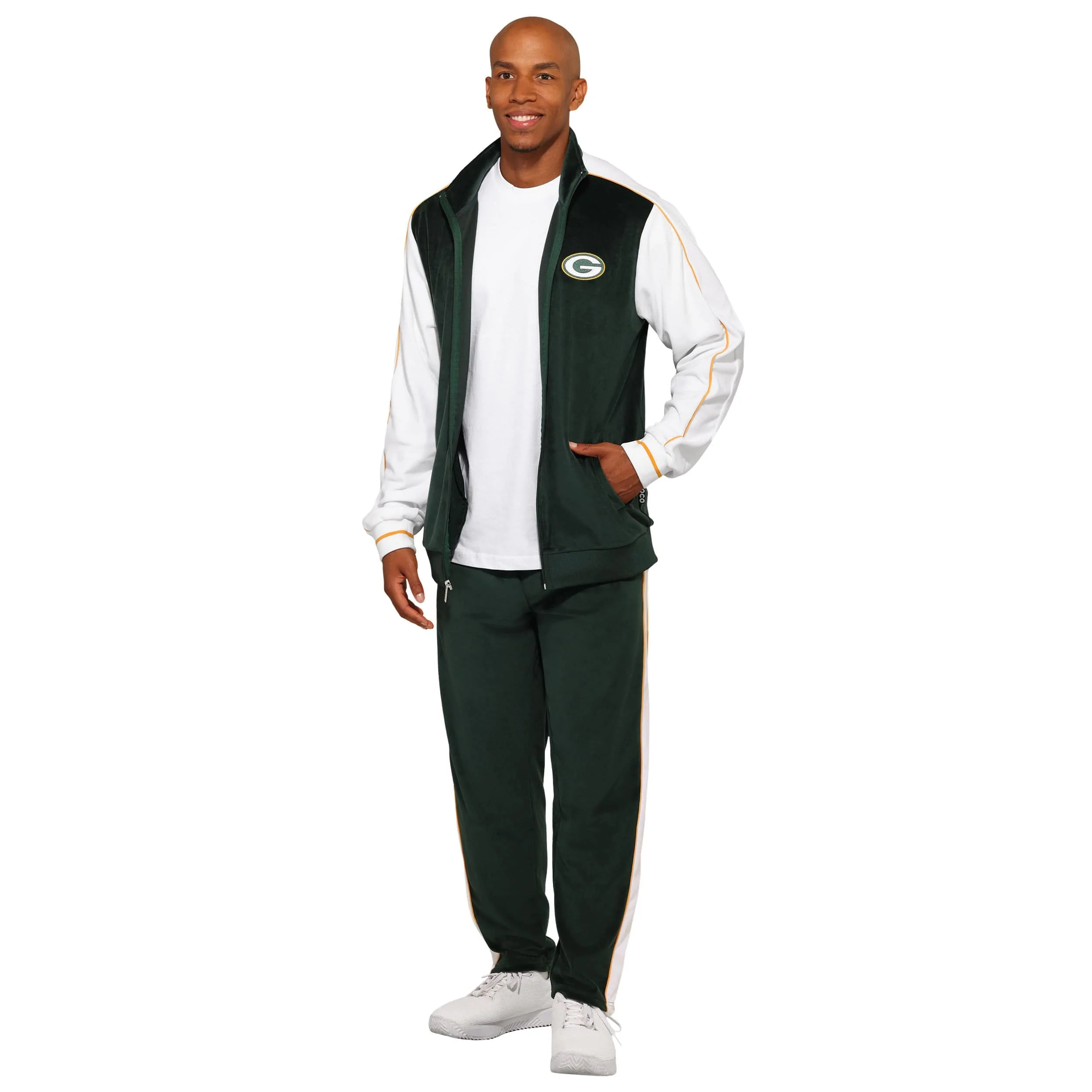 Green Bay Packers NFL Two Tone Velour Pants - Image 5