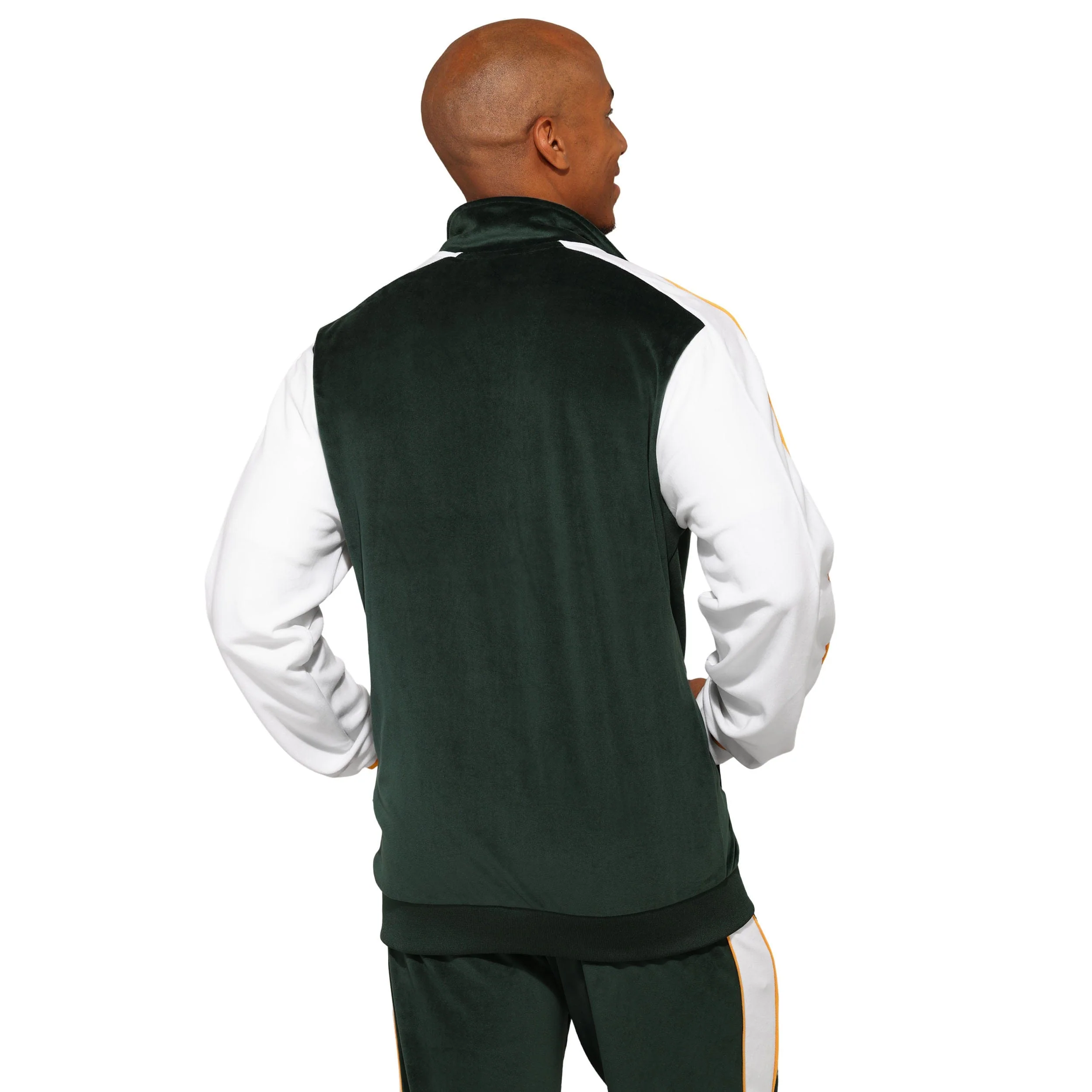 Green Bay Packers NFL Two Tone Velour Zip Up Top - Image 2