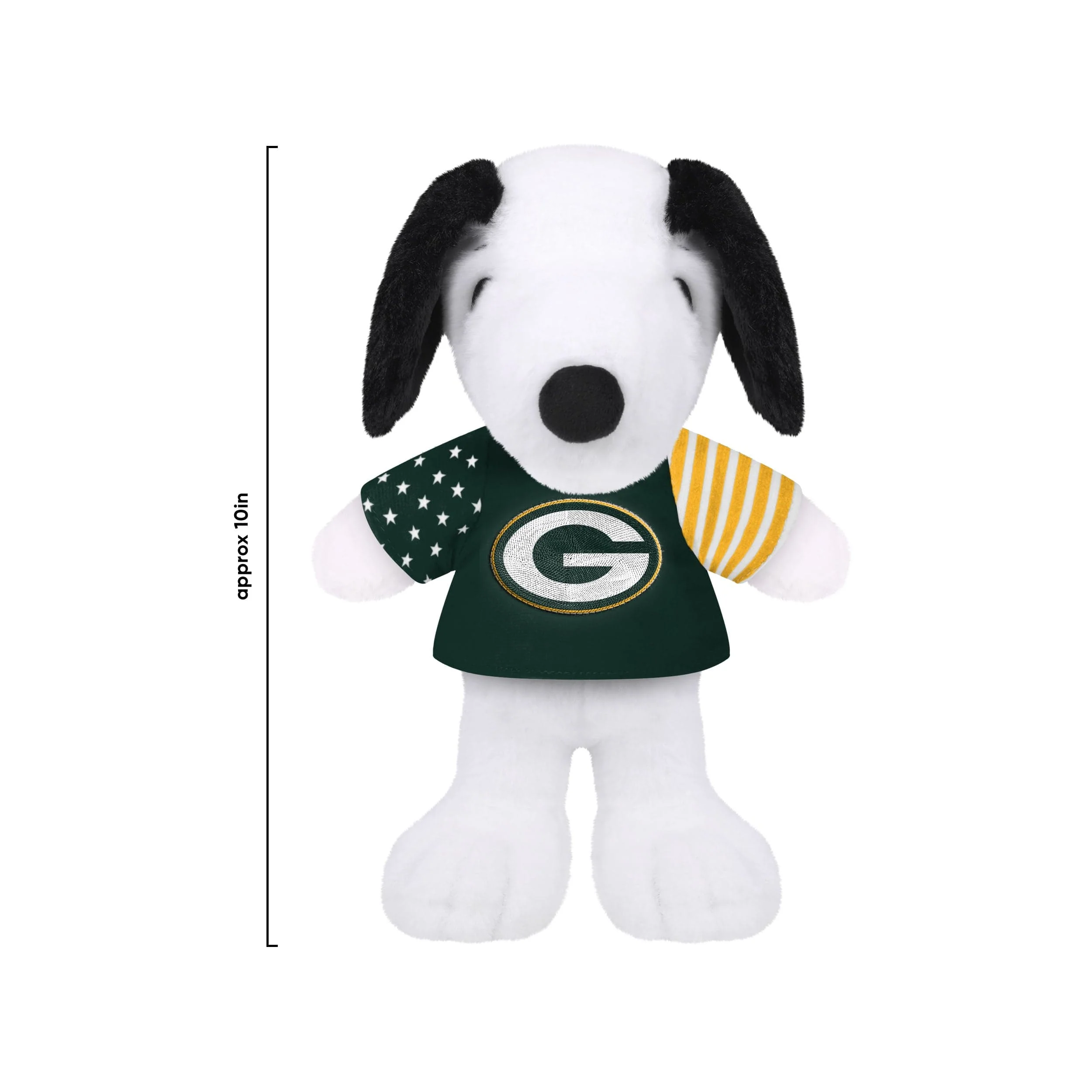 Green Bay Packers NFL USA Flag Snoopy Peanuts Team Jersey Plush - Image 3
