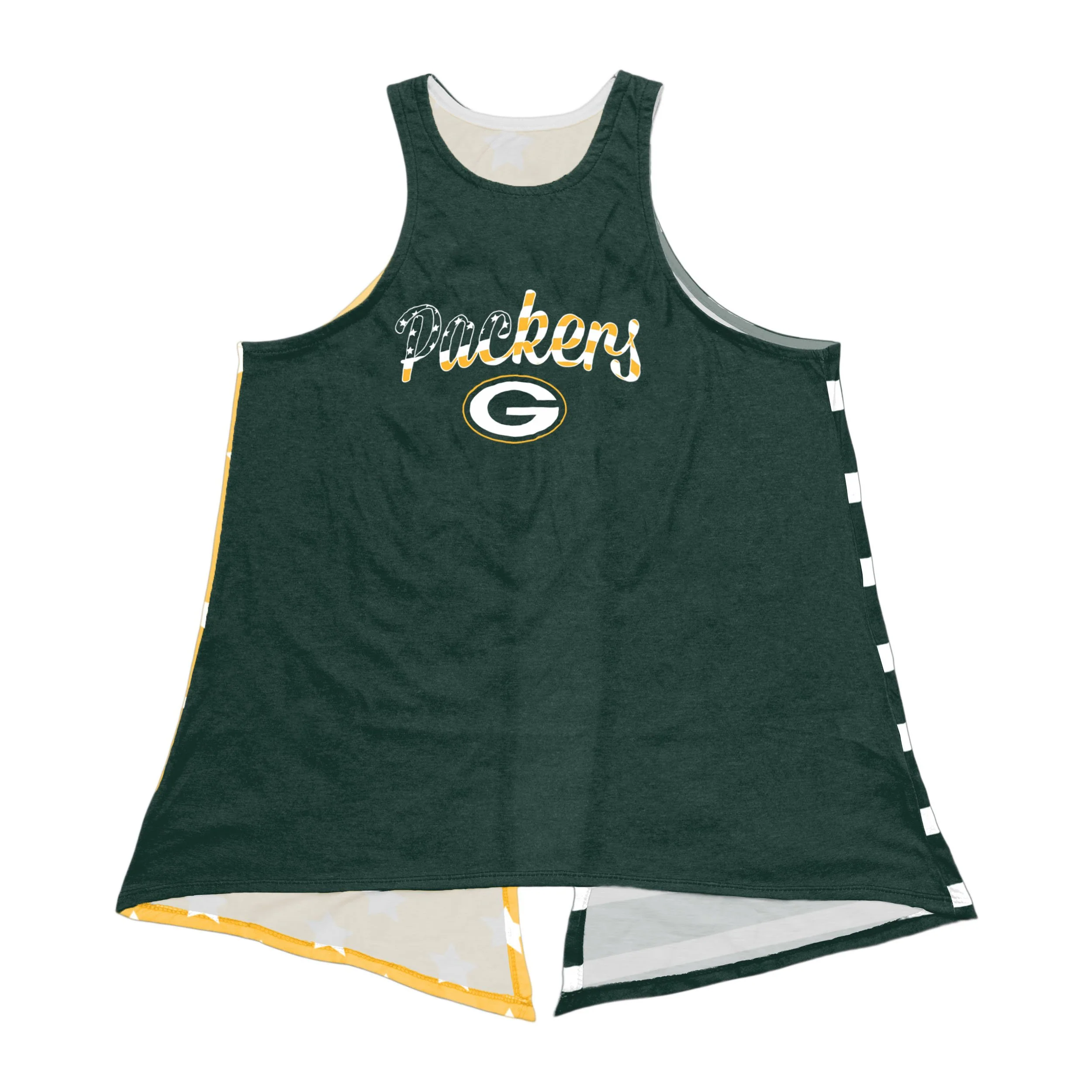 Green Bay Packers NFL Womens Americana Tie-Breaker Sleeveless Top - Image 3