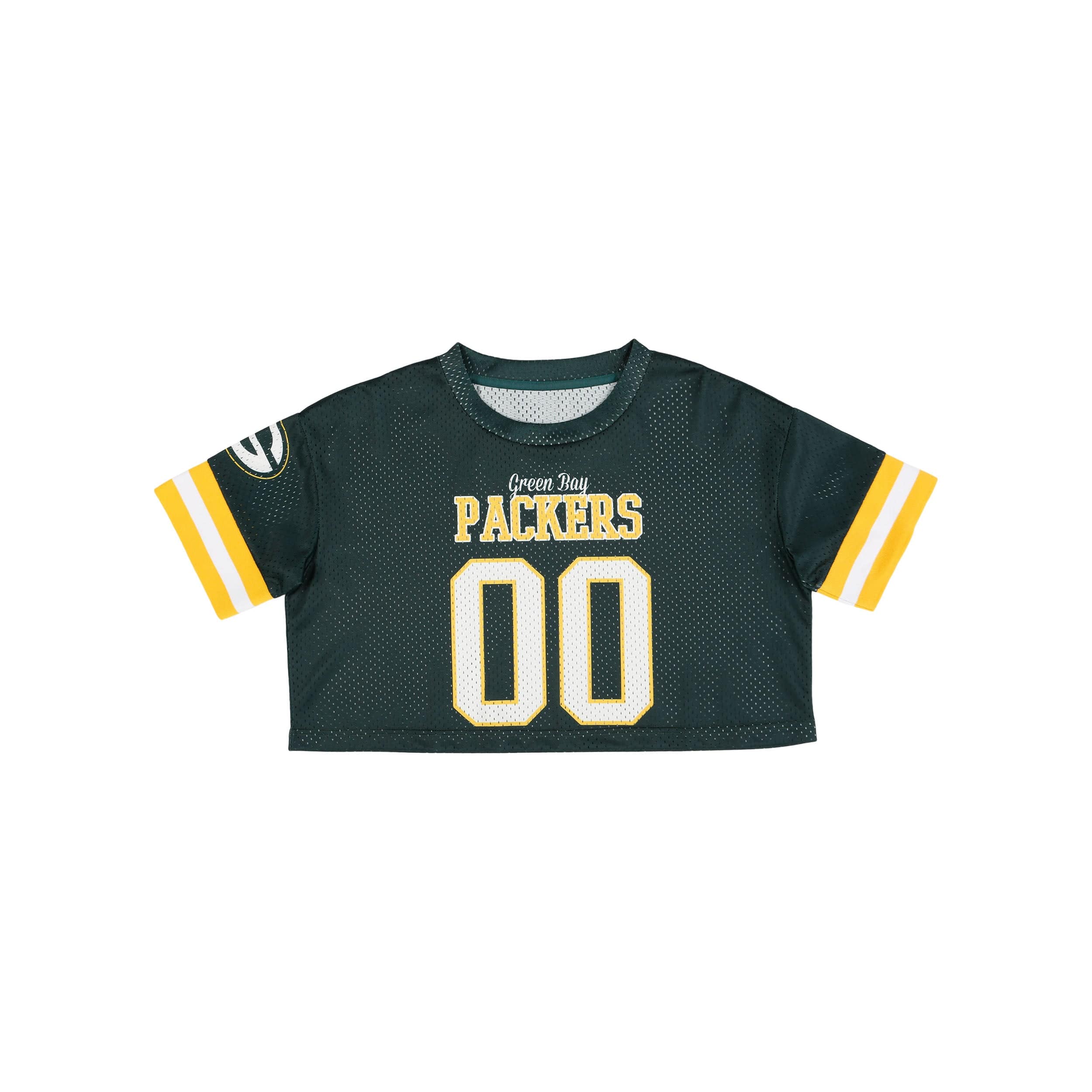Green Bay Packers NFL Womens Gameday Mesh Crop Top - Image 3