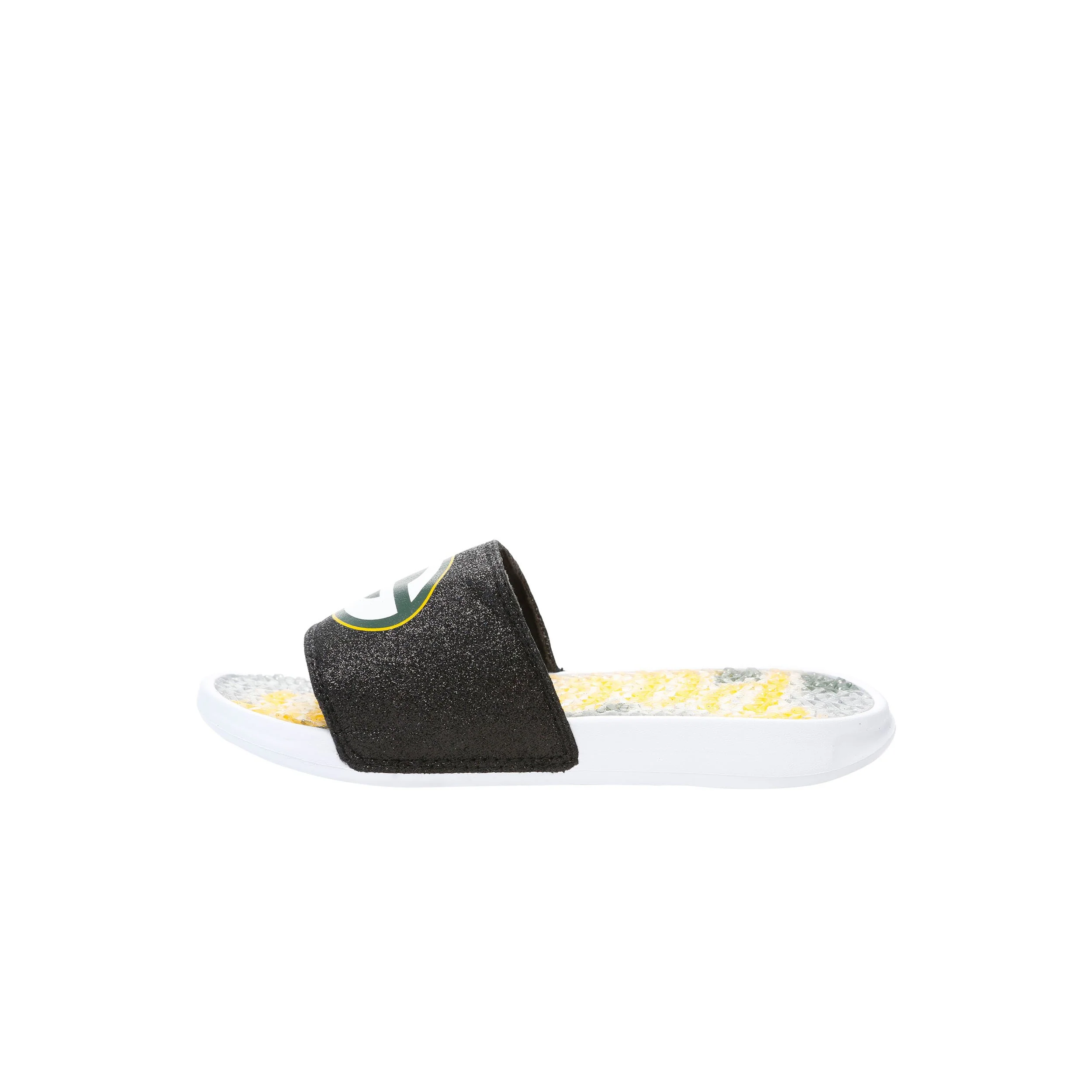 Green Bay Packers NFL Womens Glitter Gel Slide - Image 5