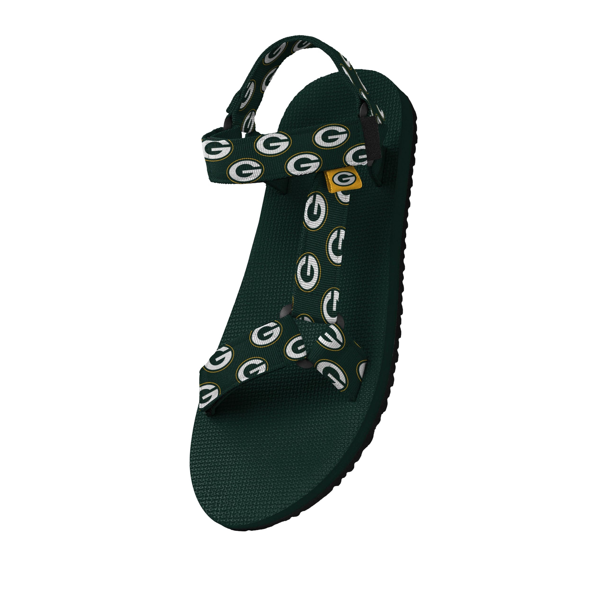 Green Bay Packers NFL Womens Repeat Logo Strap Sandal - Image 2