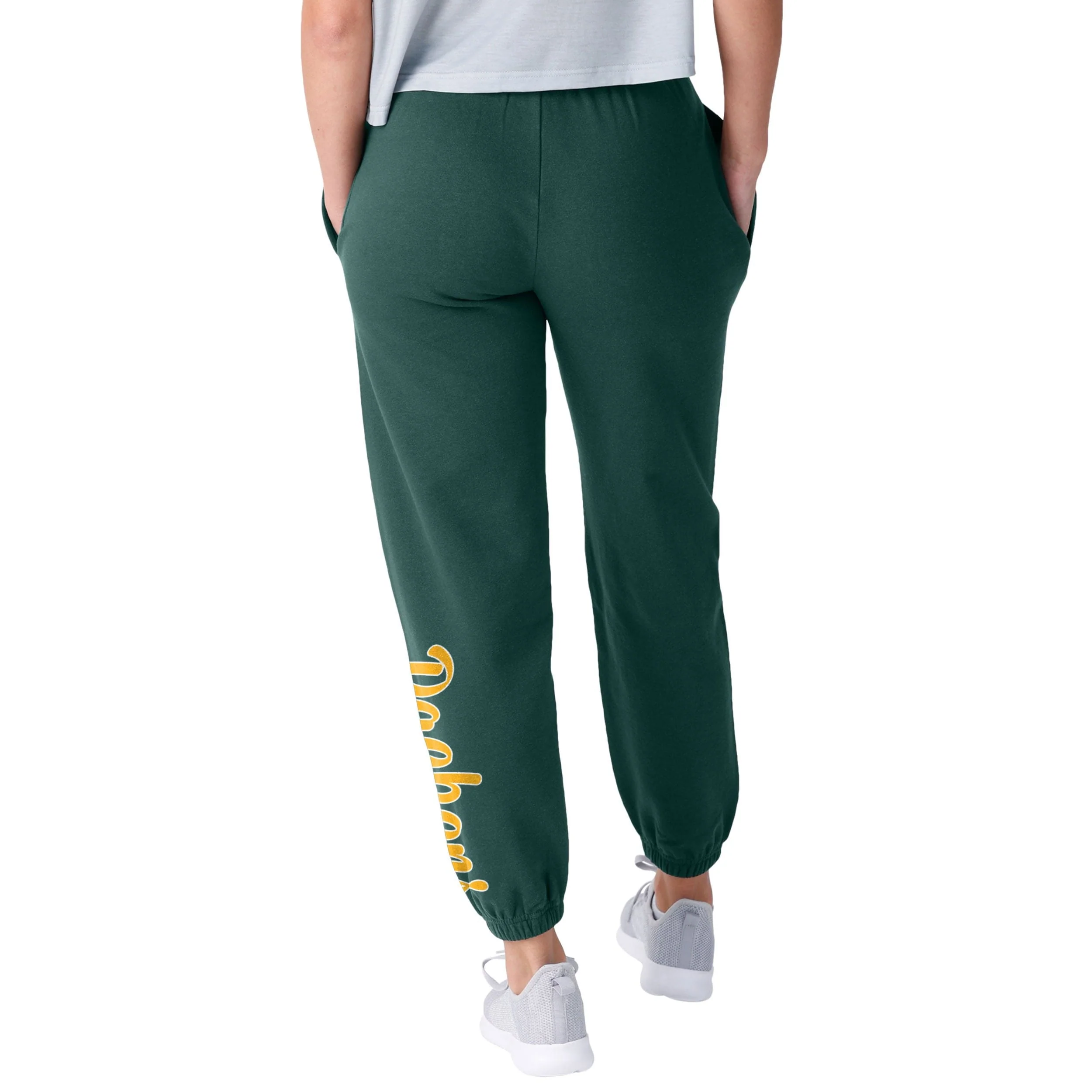 Green Bay Packers NFL Womens Script Wordmark Team Color Sweatpants - Image 2