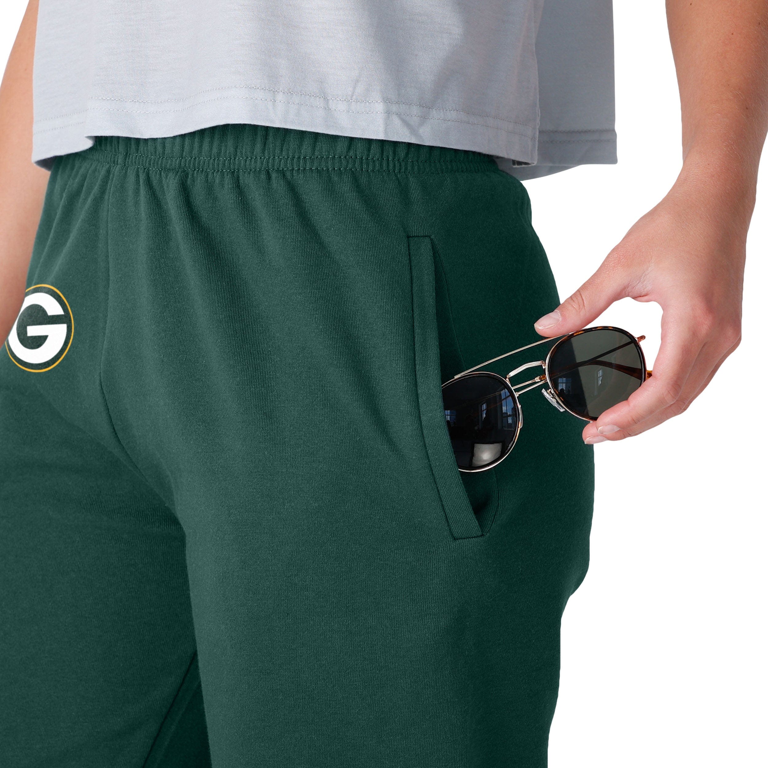 Green Bay Packers NFL Womens Script Wordmark Team Color Sweatpants - Image 3
