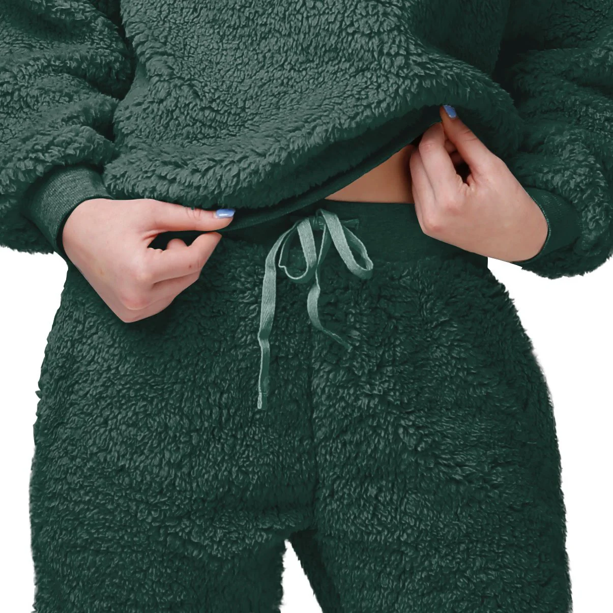 Green Bay Packers NFL Womens Sherpa Lounge Set - Image 4