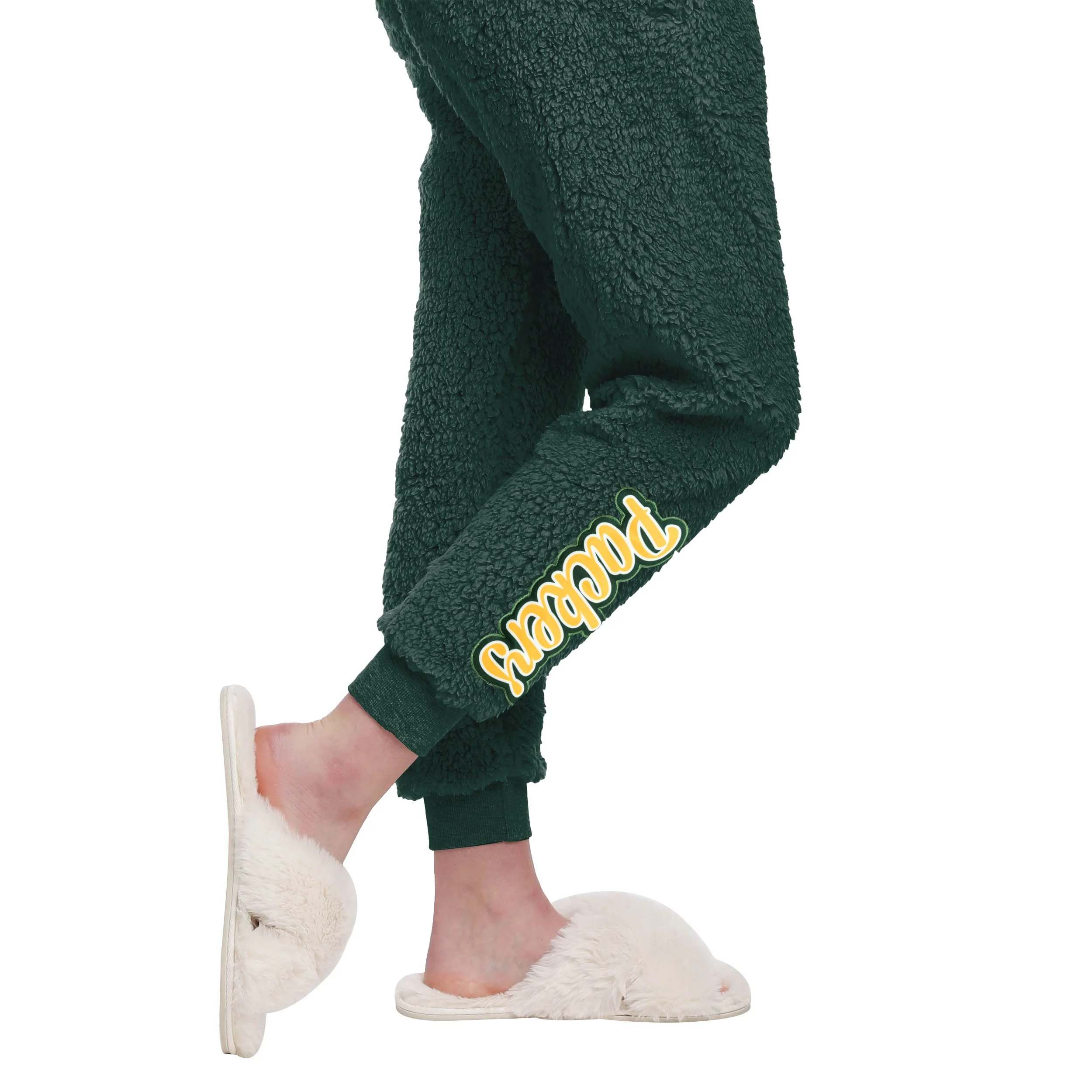 Green Bay Packers NFL Womens Sherpa Lounge Set - Image 5