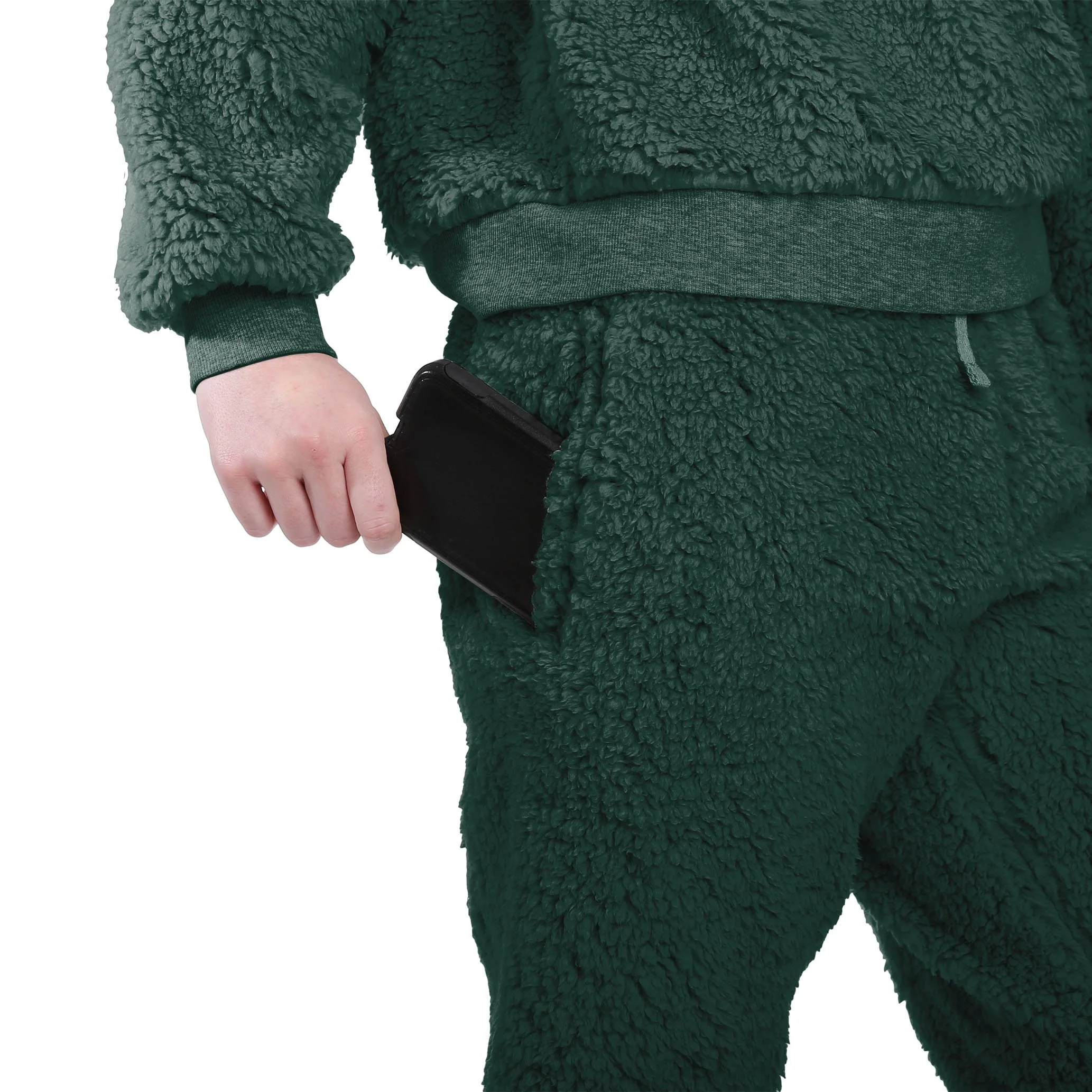 Green Bay Packers NFL Womens Sherpa Lounge Set - Image 6