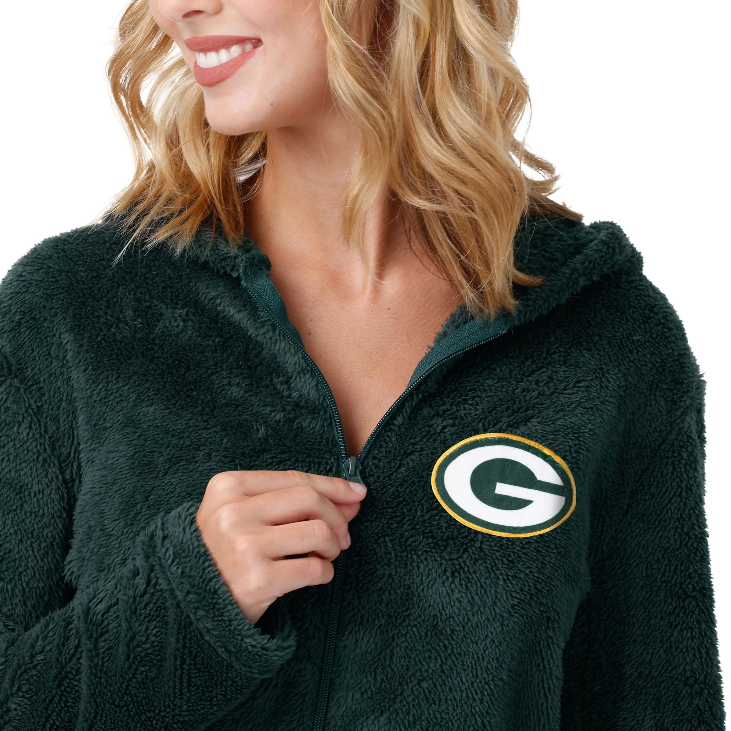 Green Bay Packers NFL Womens Short Cozy One Piece Pajamas - Image 3