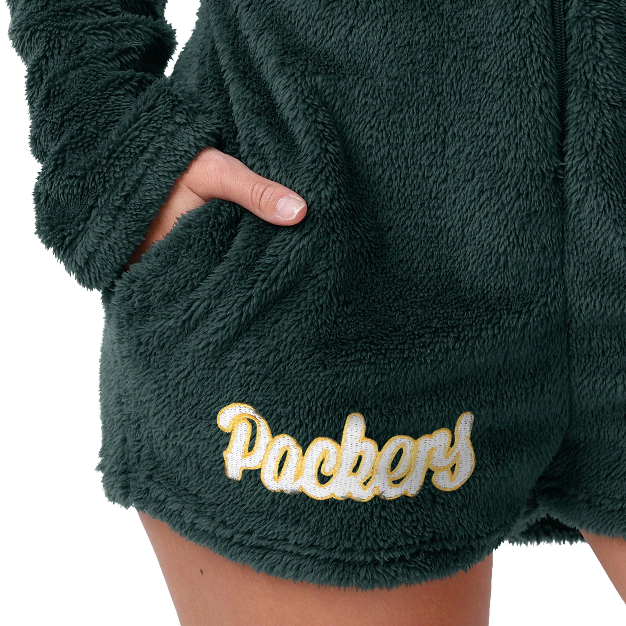 Green Bay Packers NFL Womens Short Cozy One Piece Pajamas - Image 4